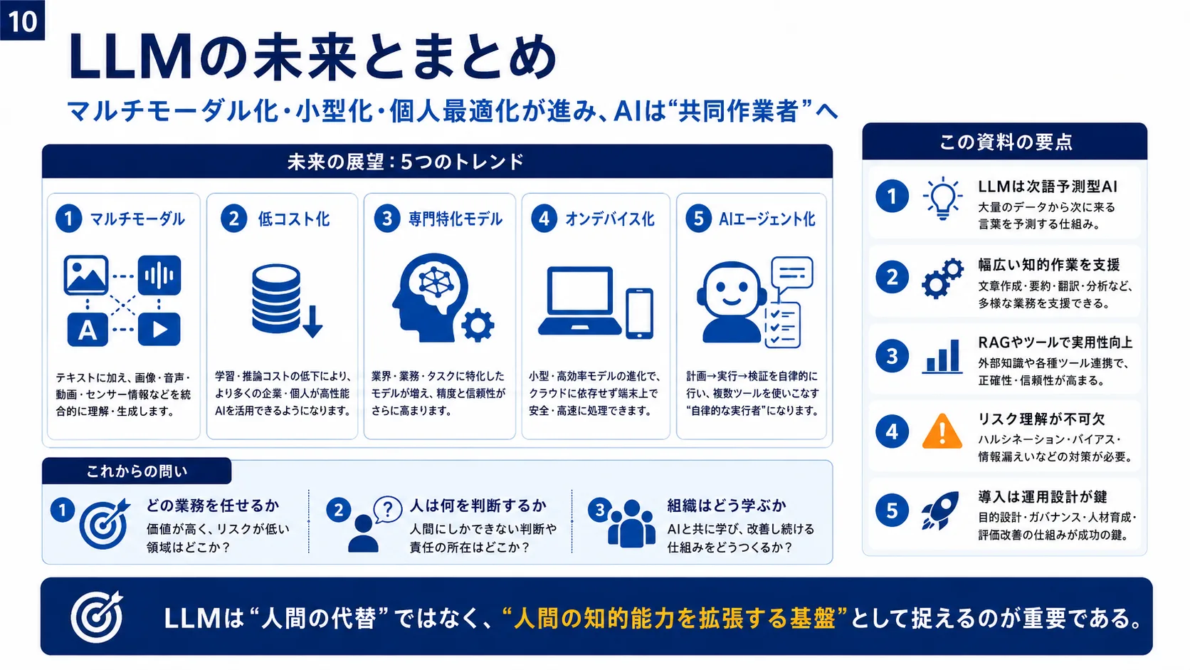 LLMの未来とまとめ
