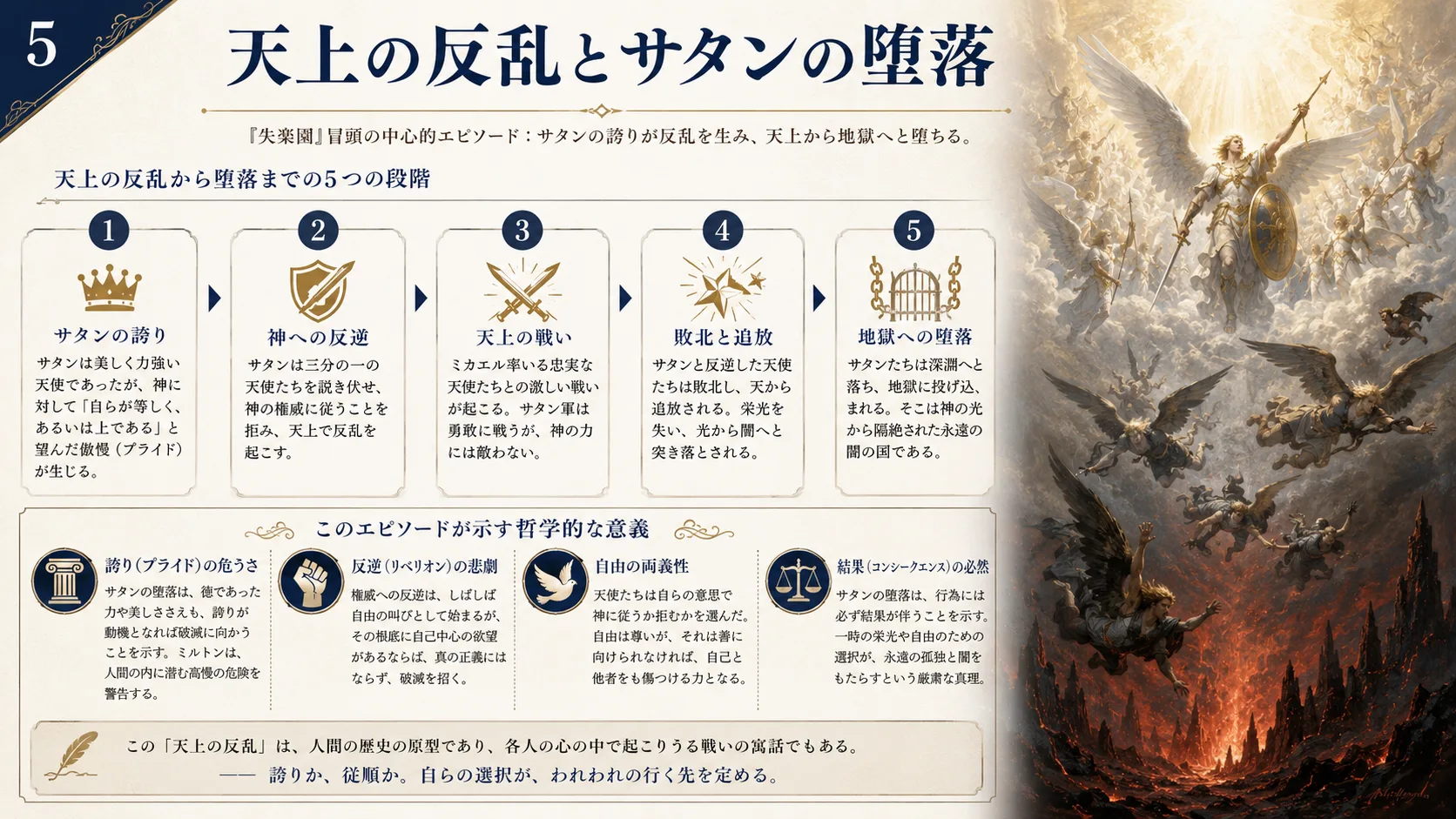 天上の反乱とサタンの堕落