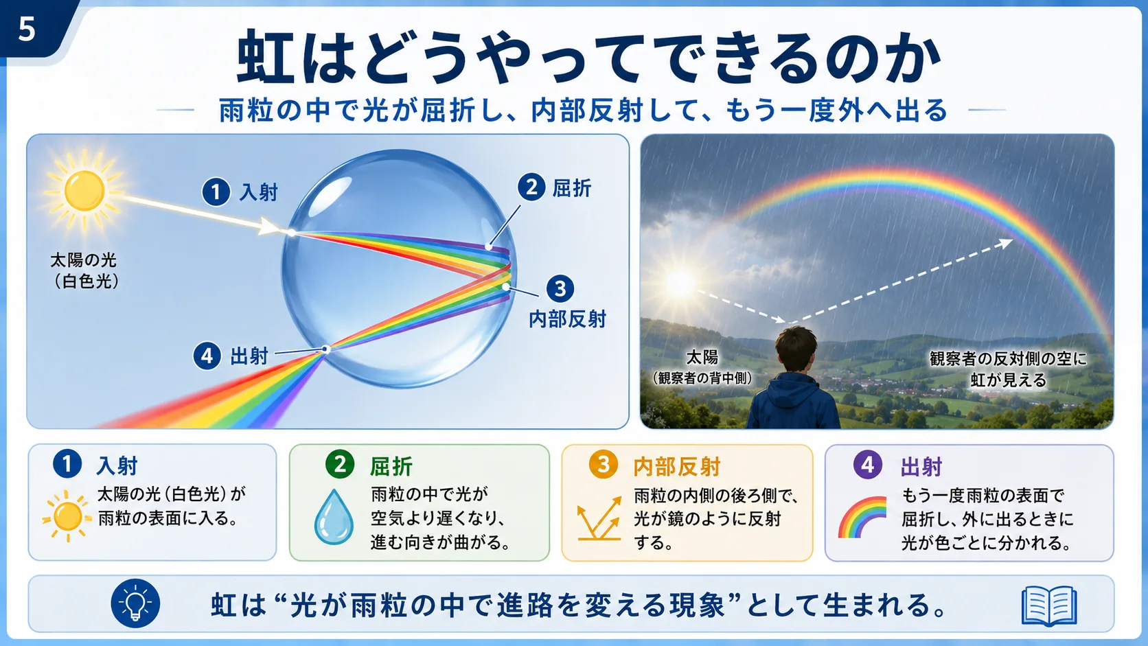 虹はどうやってできるのか