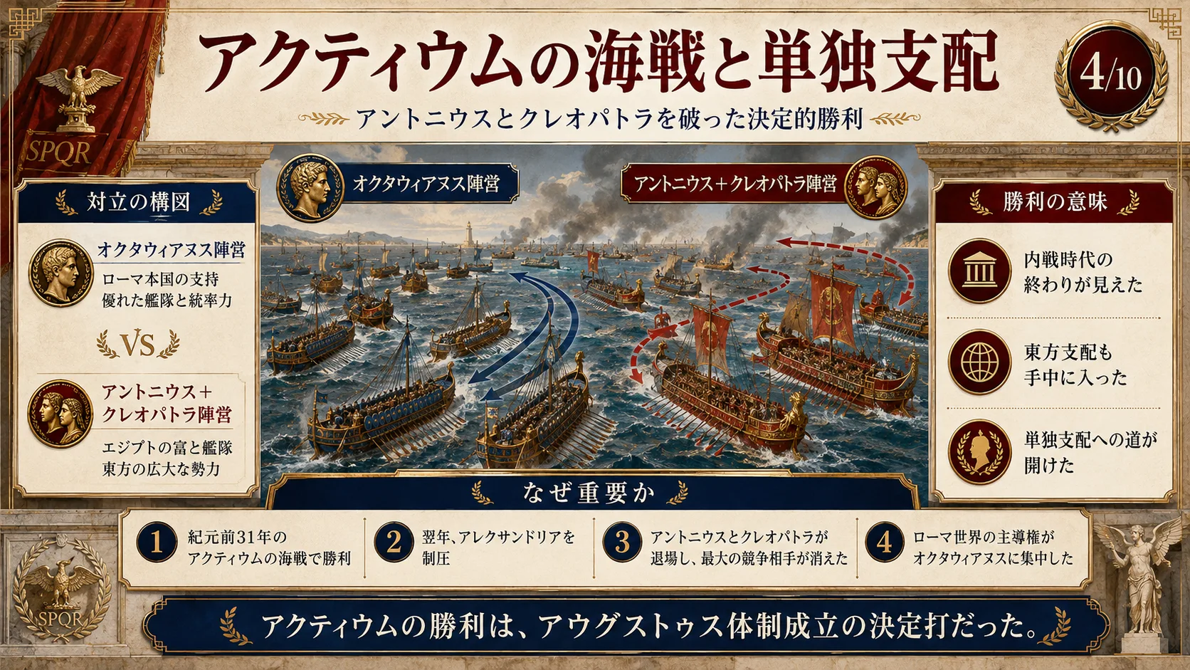 アクティウムの海戦と単独支配