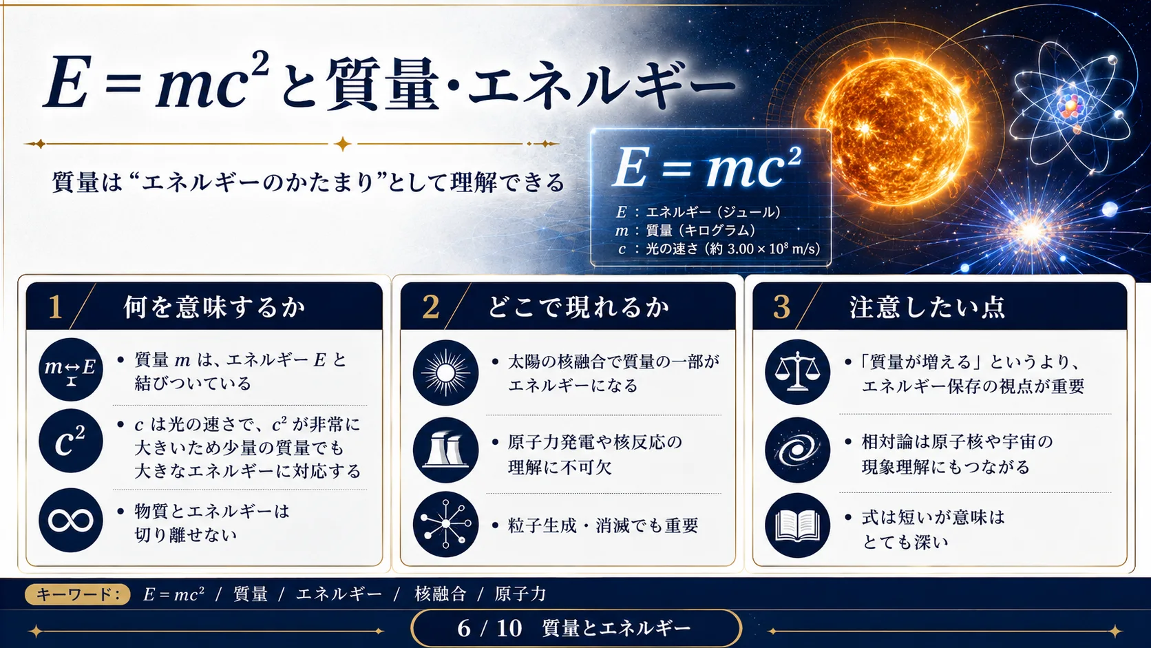 E=mc²と質量・エネルギー