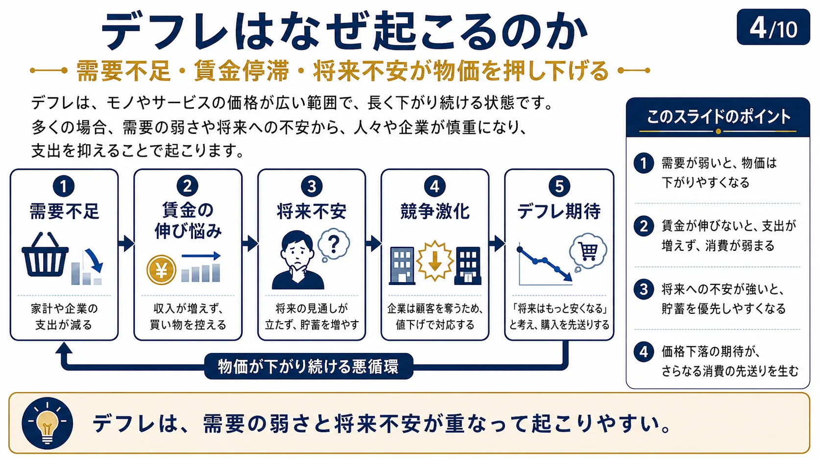 デフレはなぜ起こるのか