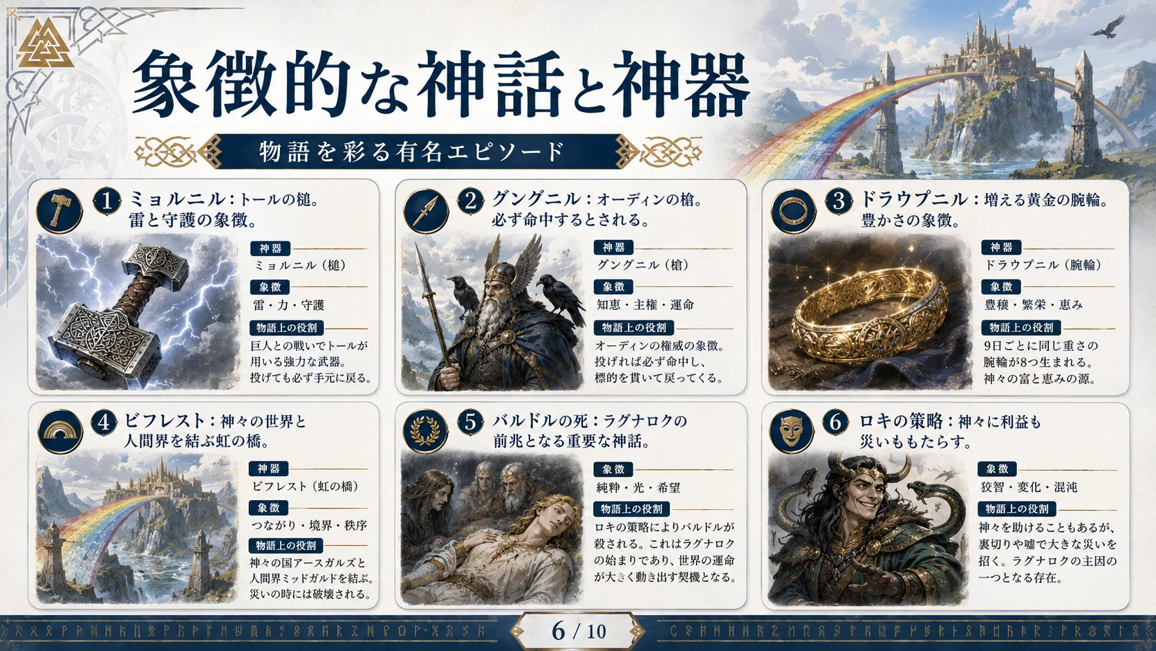 象徴的な神話と神器