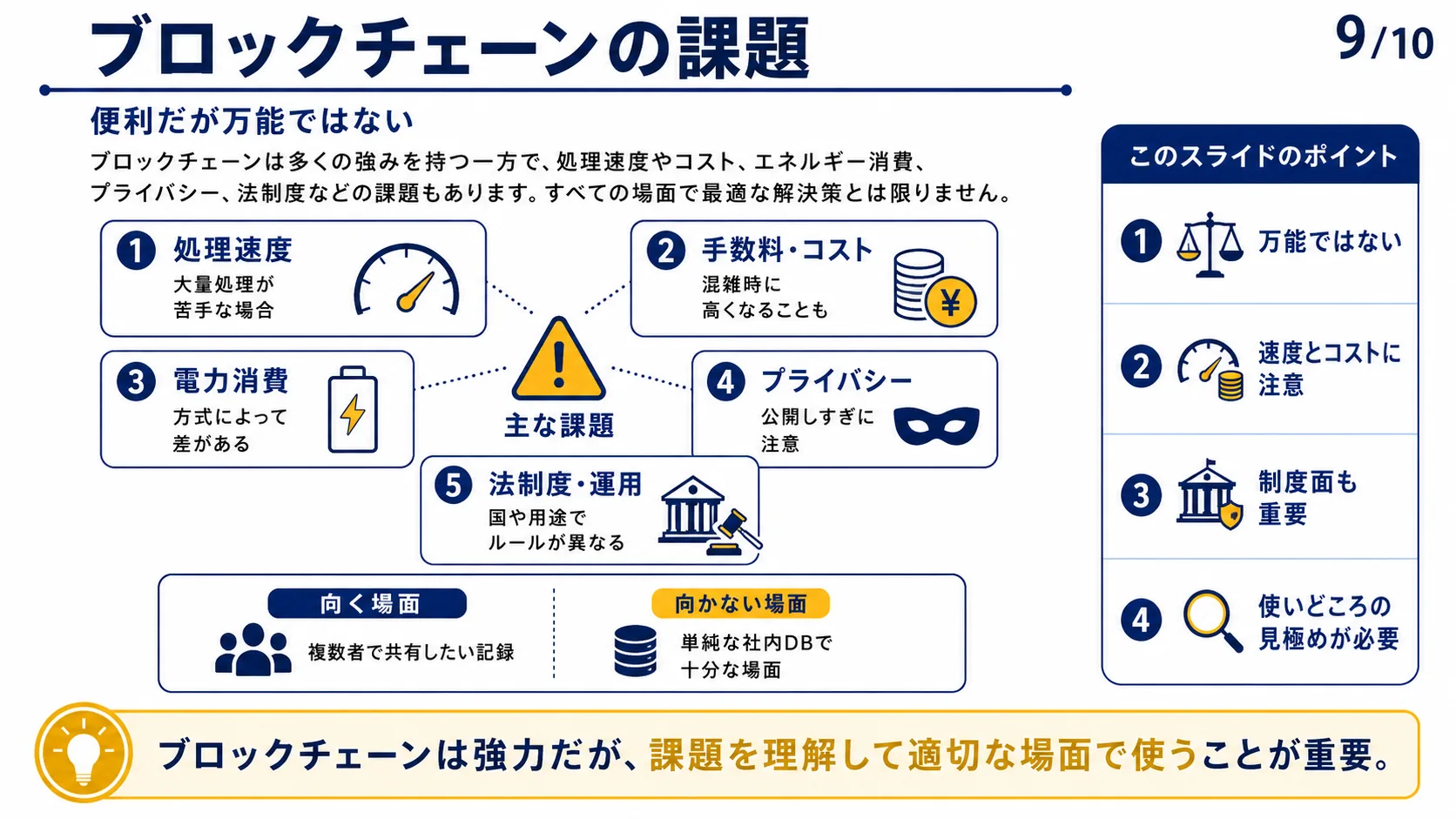 ブロックチェーンの課題
