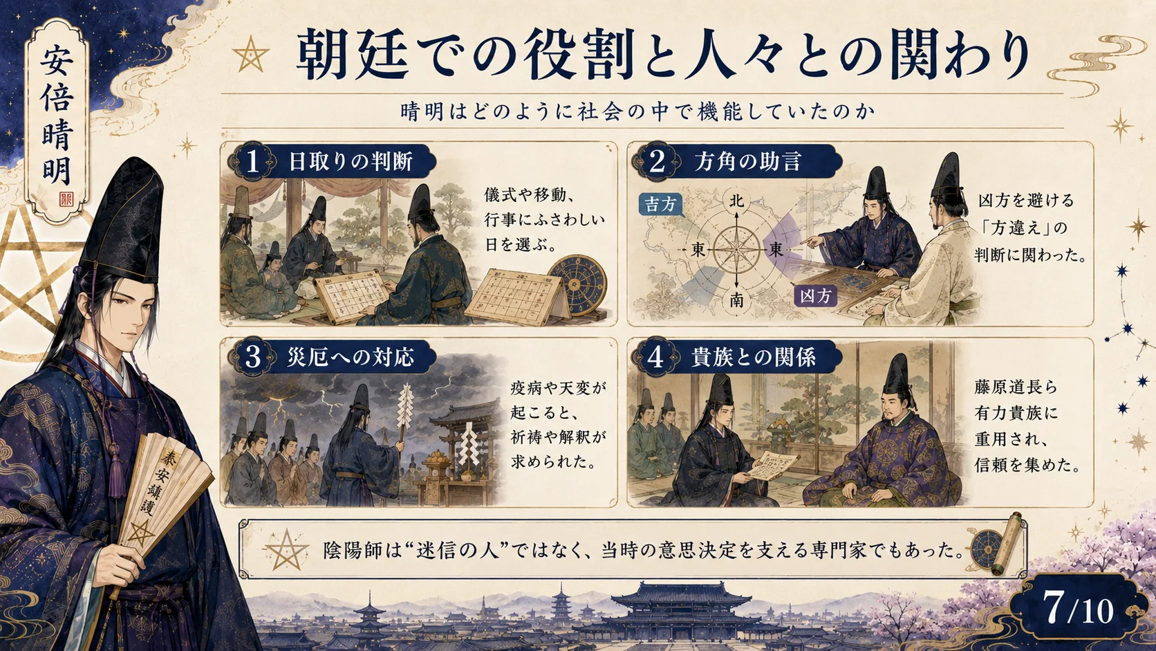 朝廷での役割と人々との関わり