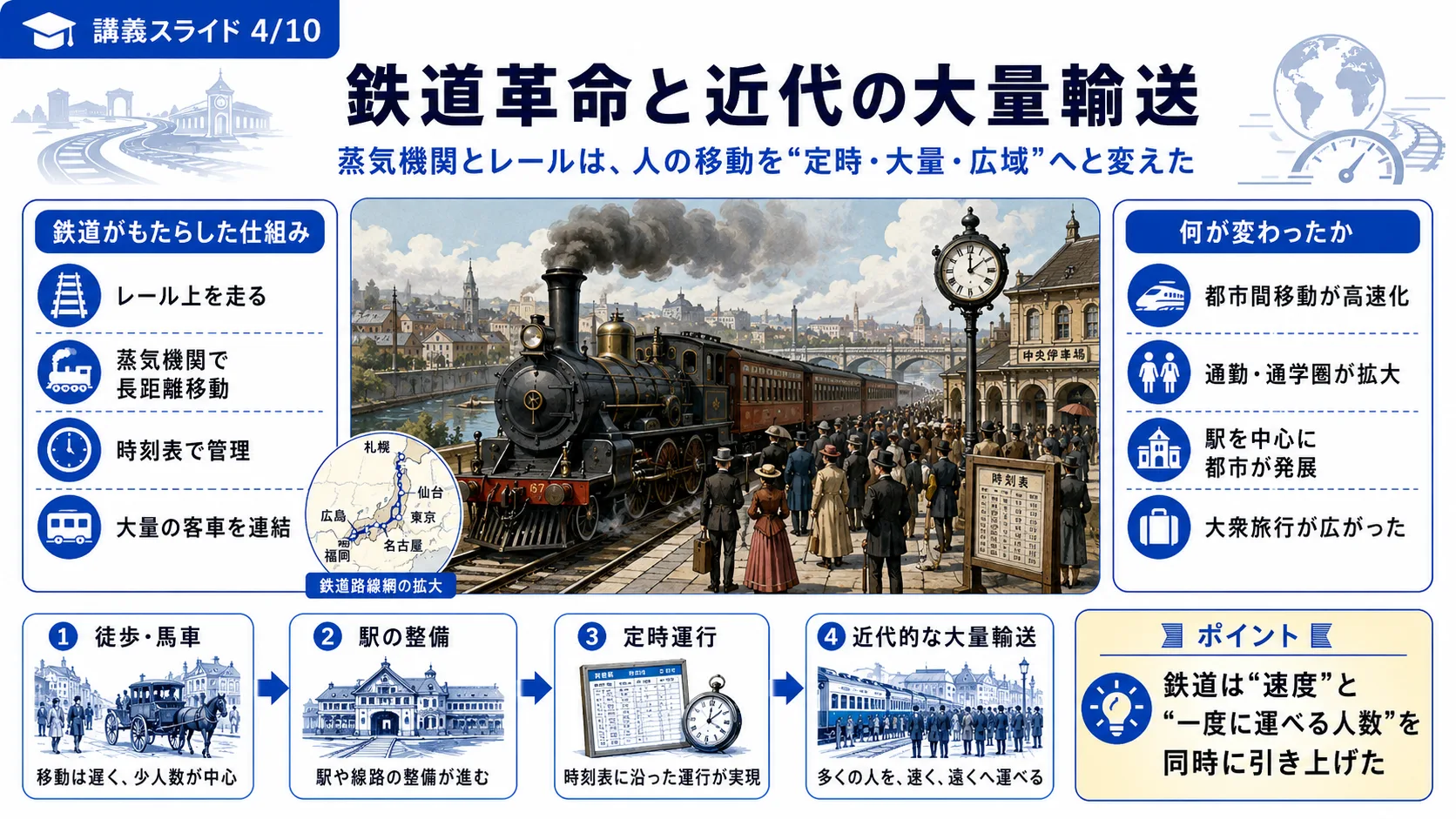 鉄道革命と近代の大量輸送