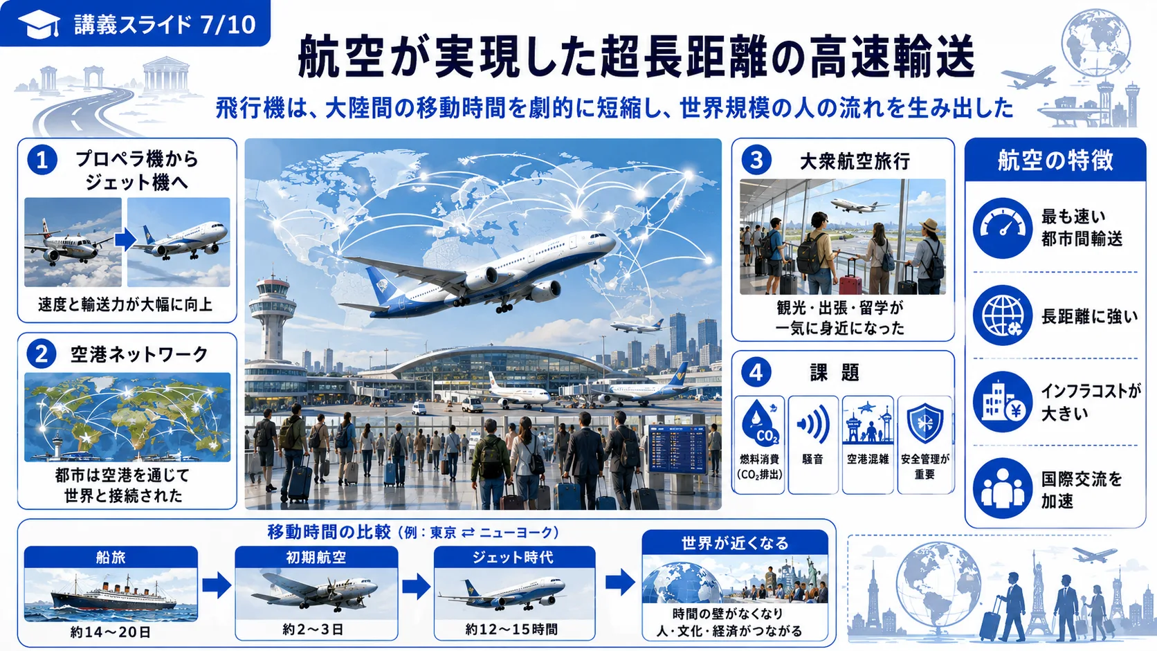 航空が実現した超長距離の高速輸送