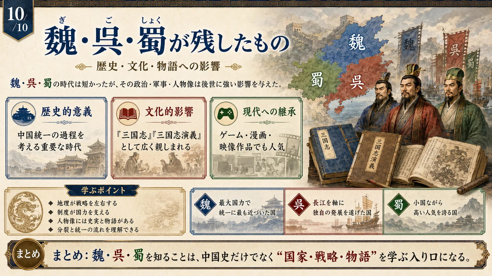 魏・呉・蜀が残したもの