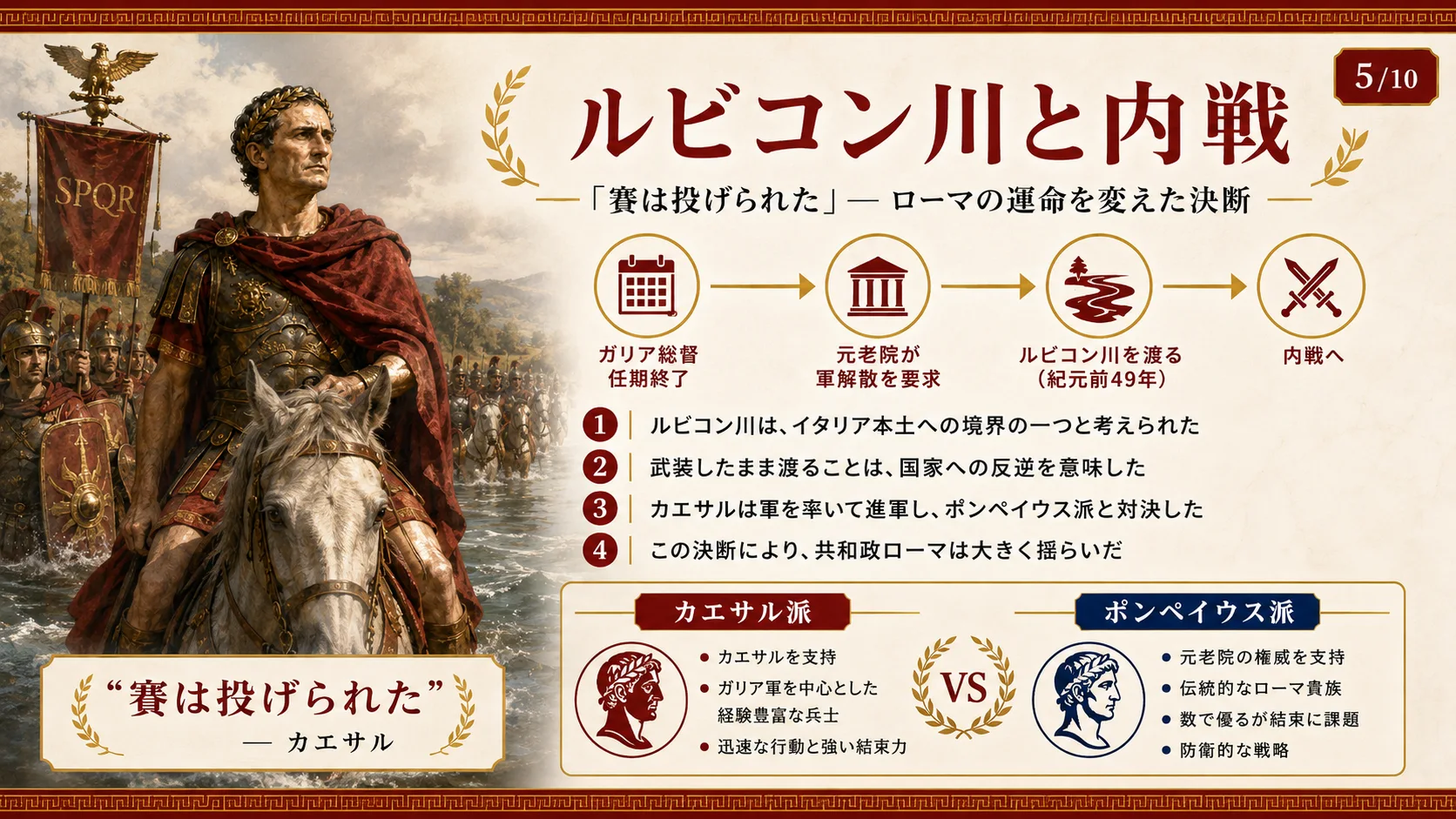ルビコン川と内戦
