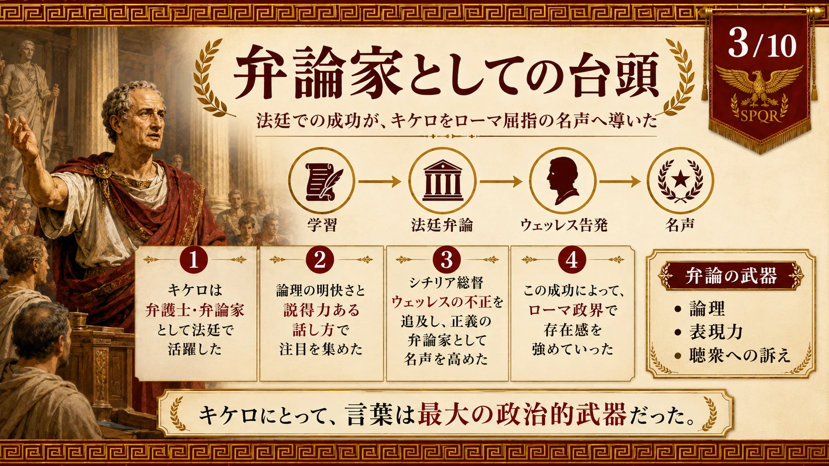 弁論家としての台頭