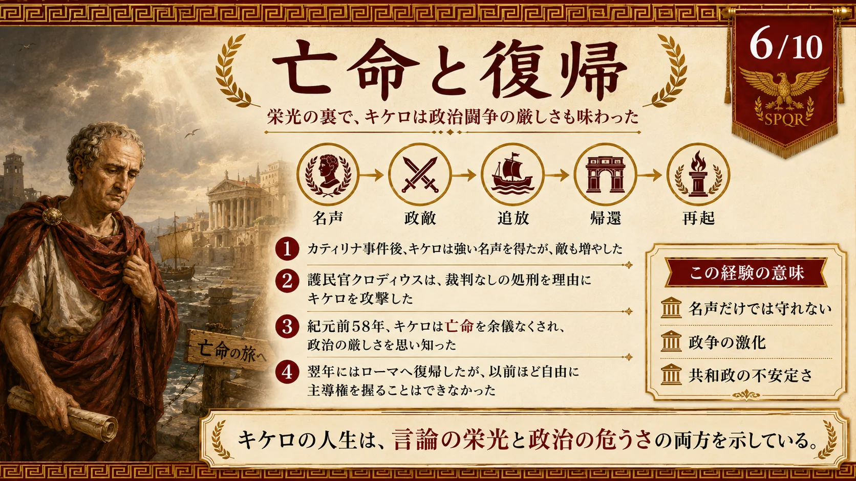 亡命と復帰
