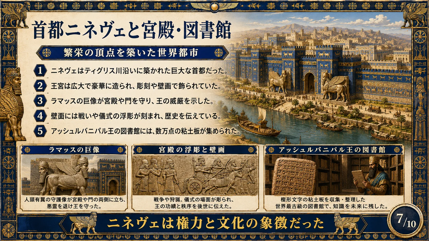 首都ニネヴェと宮殿・図書館