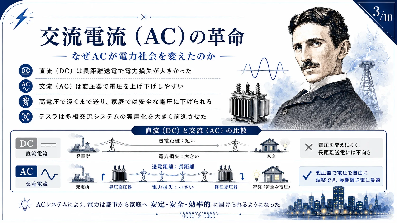 交流電流（AC）の革命