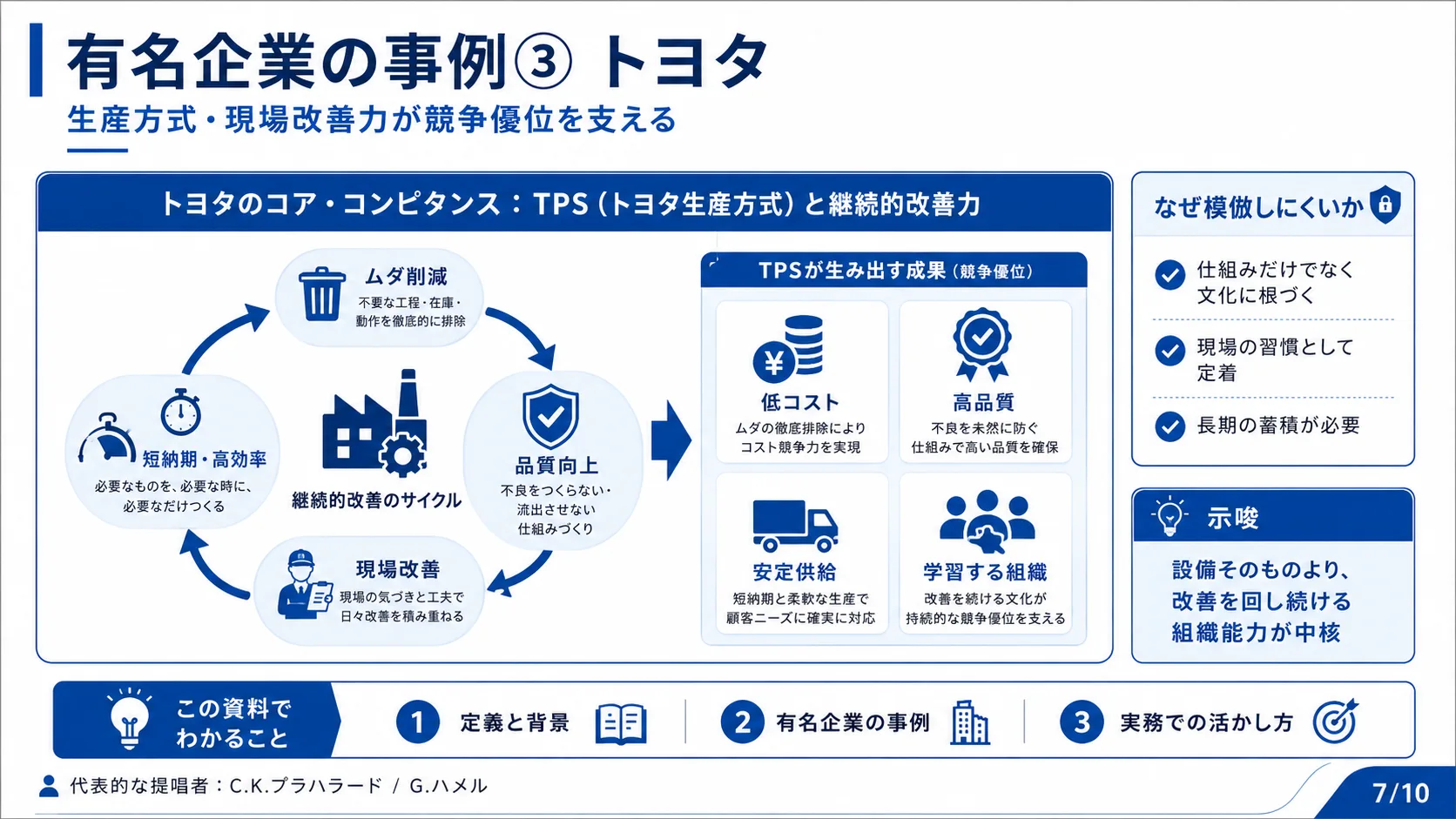 有名企業の事例③ トヨタ
