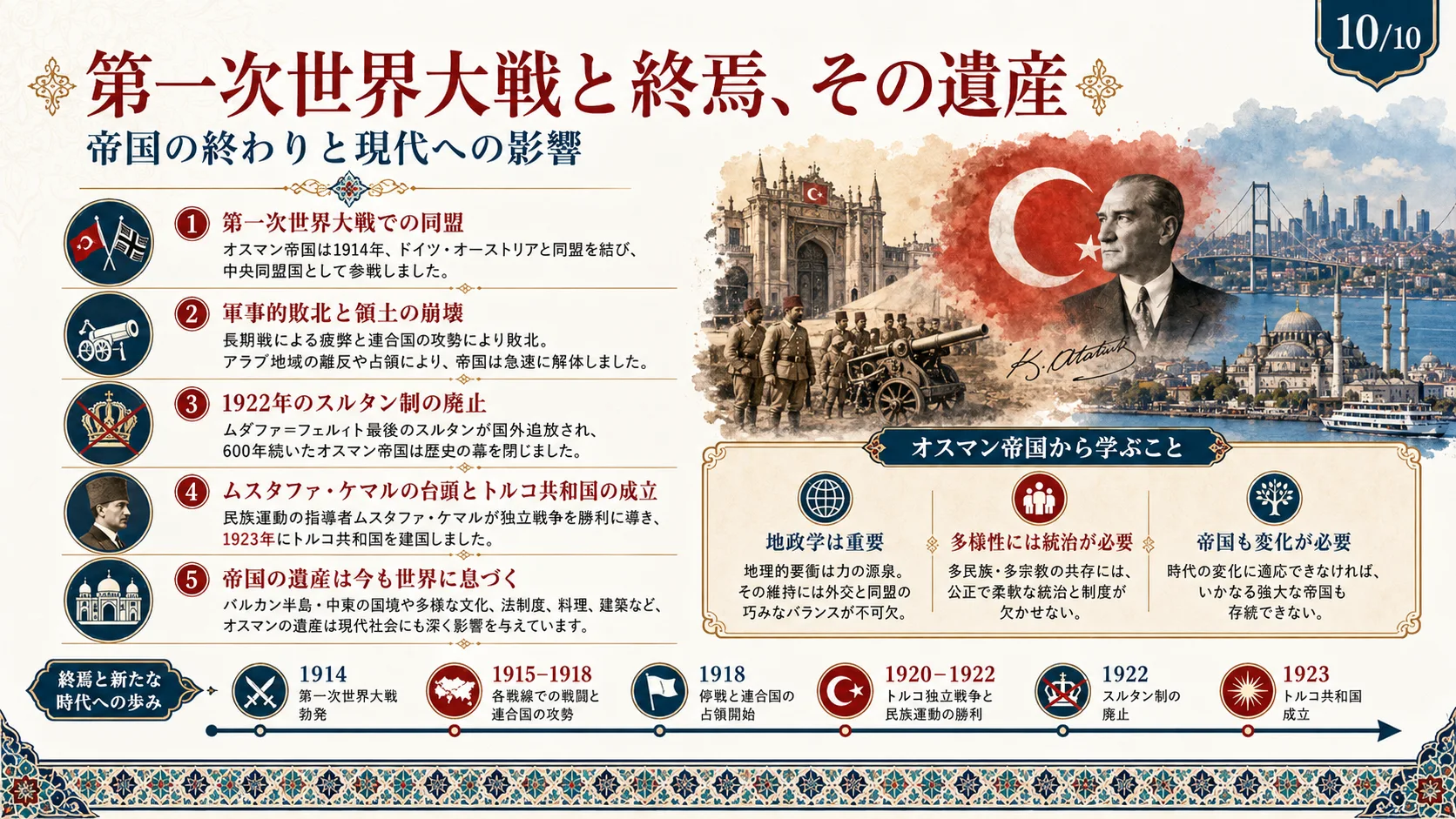 第一次世界大戦と終焉、その遺産