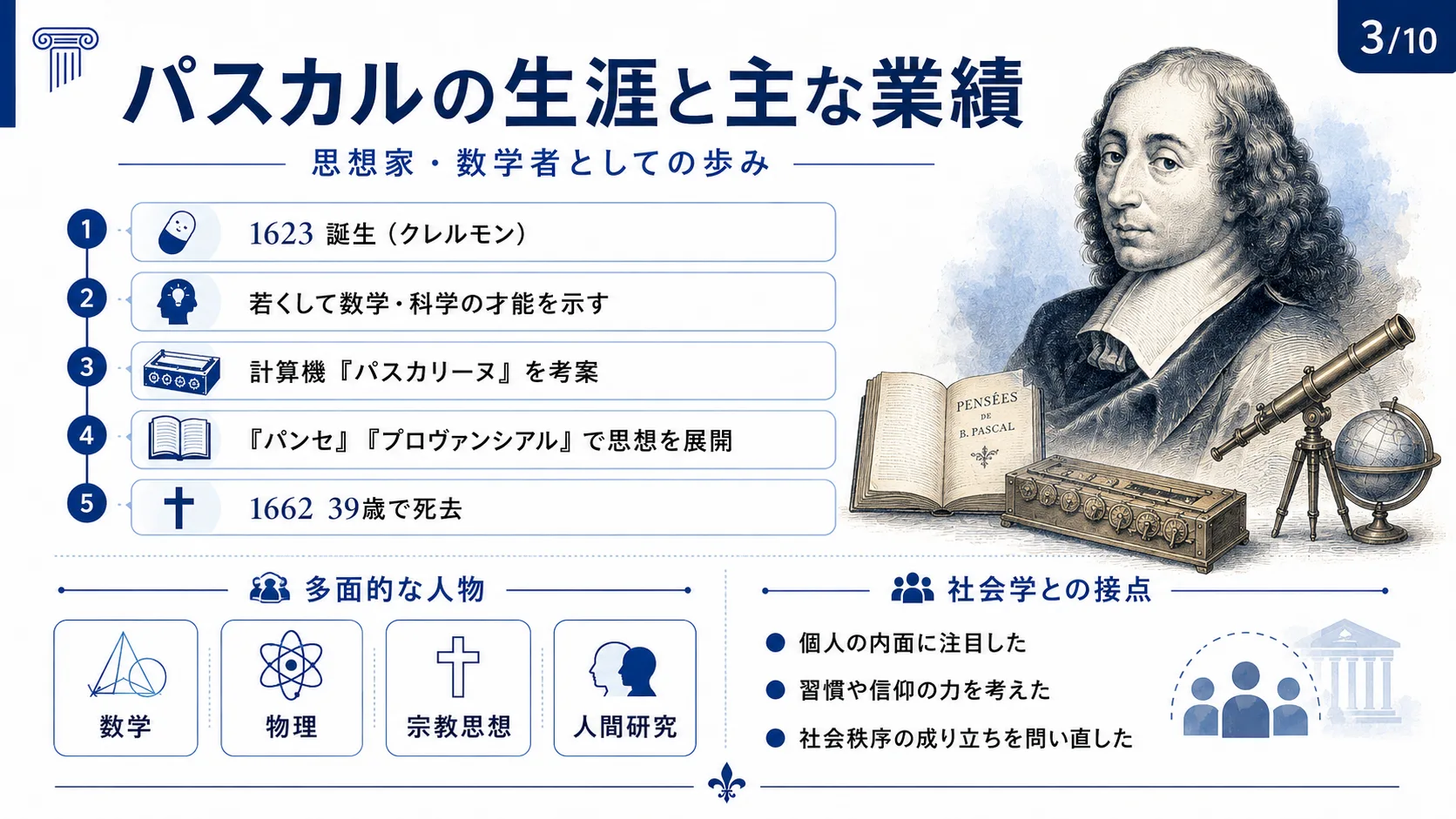 パスカルの生涯と主な業績