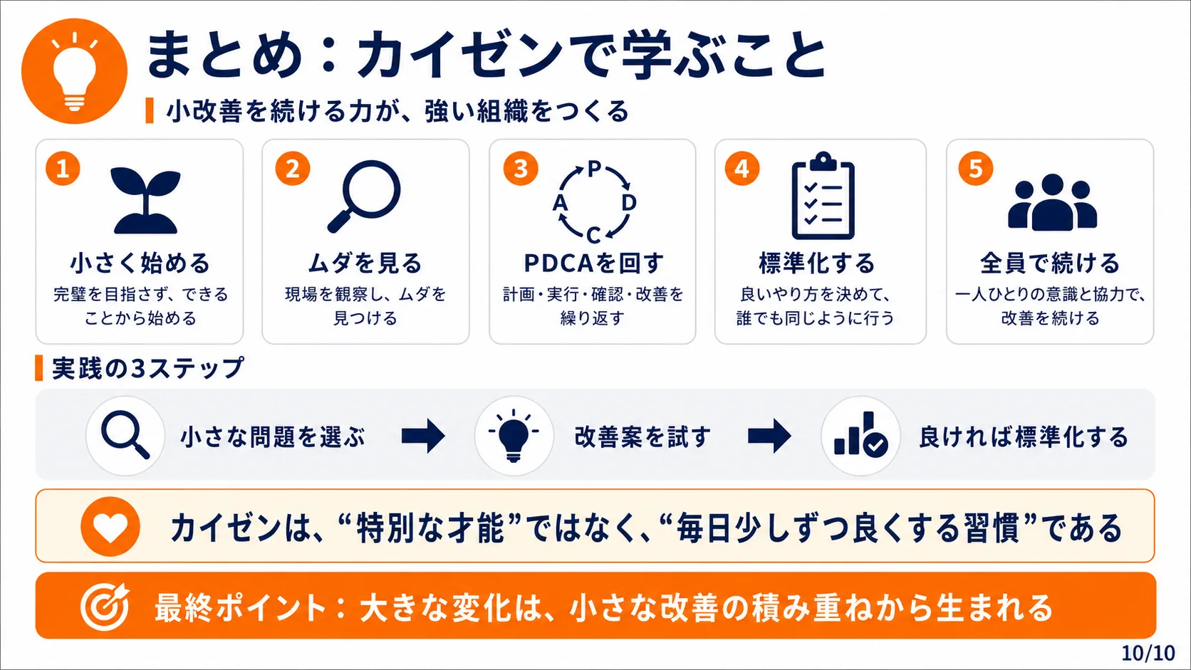まとめ：カイゼンで学ぶこと