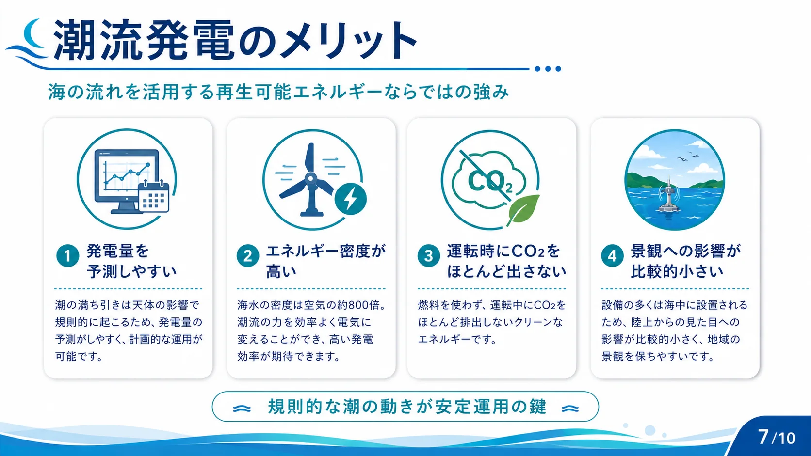 潮流発電のメリット