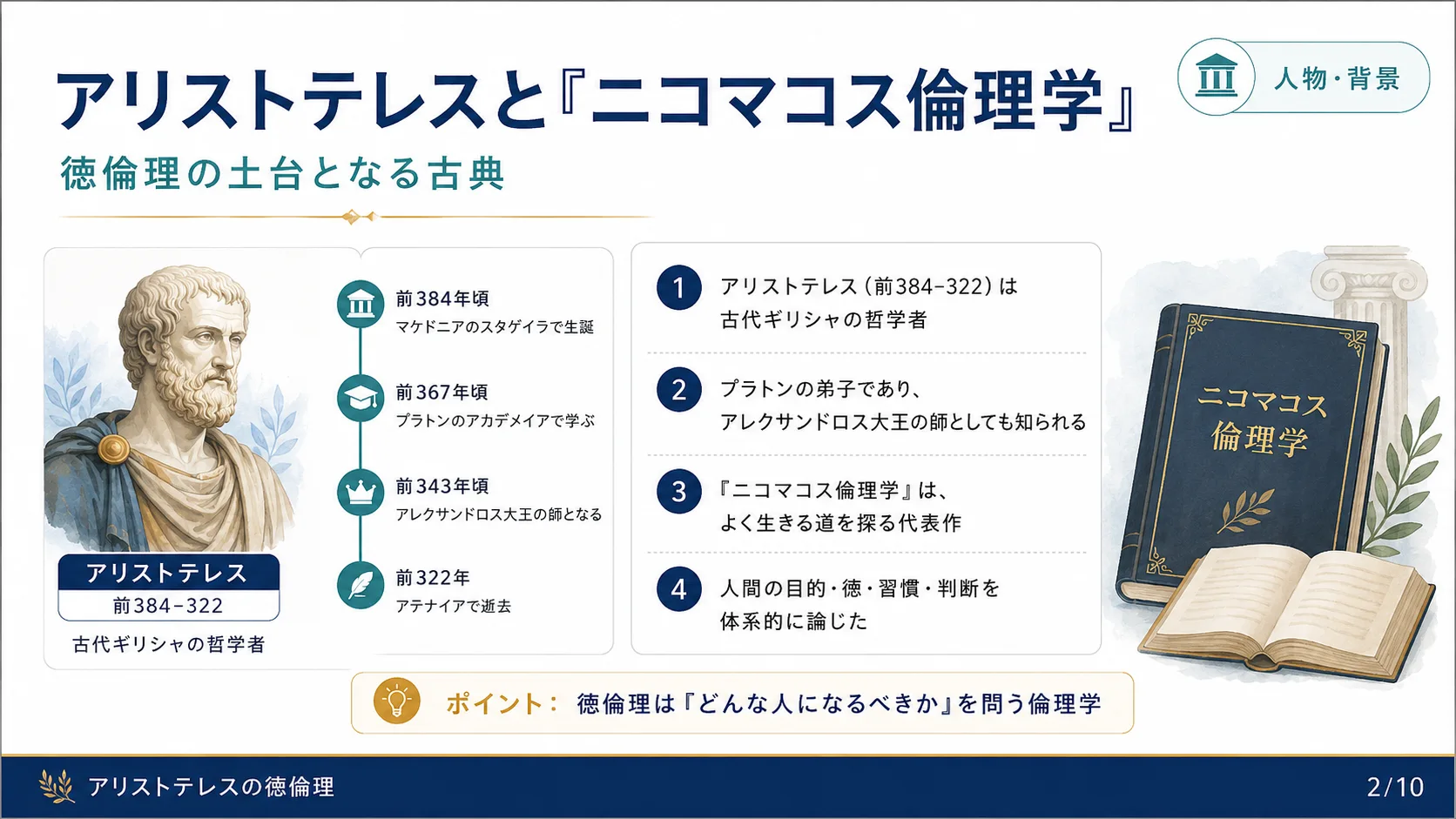 アリストテレスと『ニコマコス倫理学』