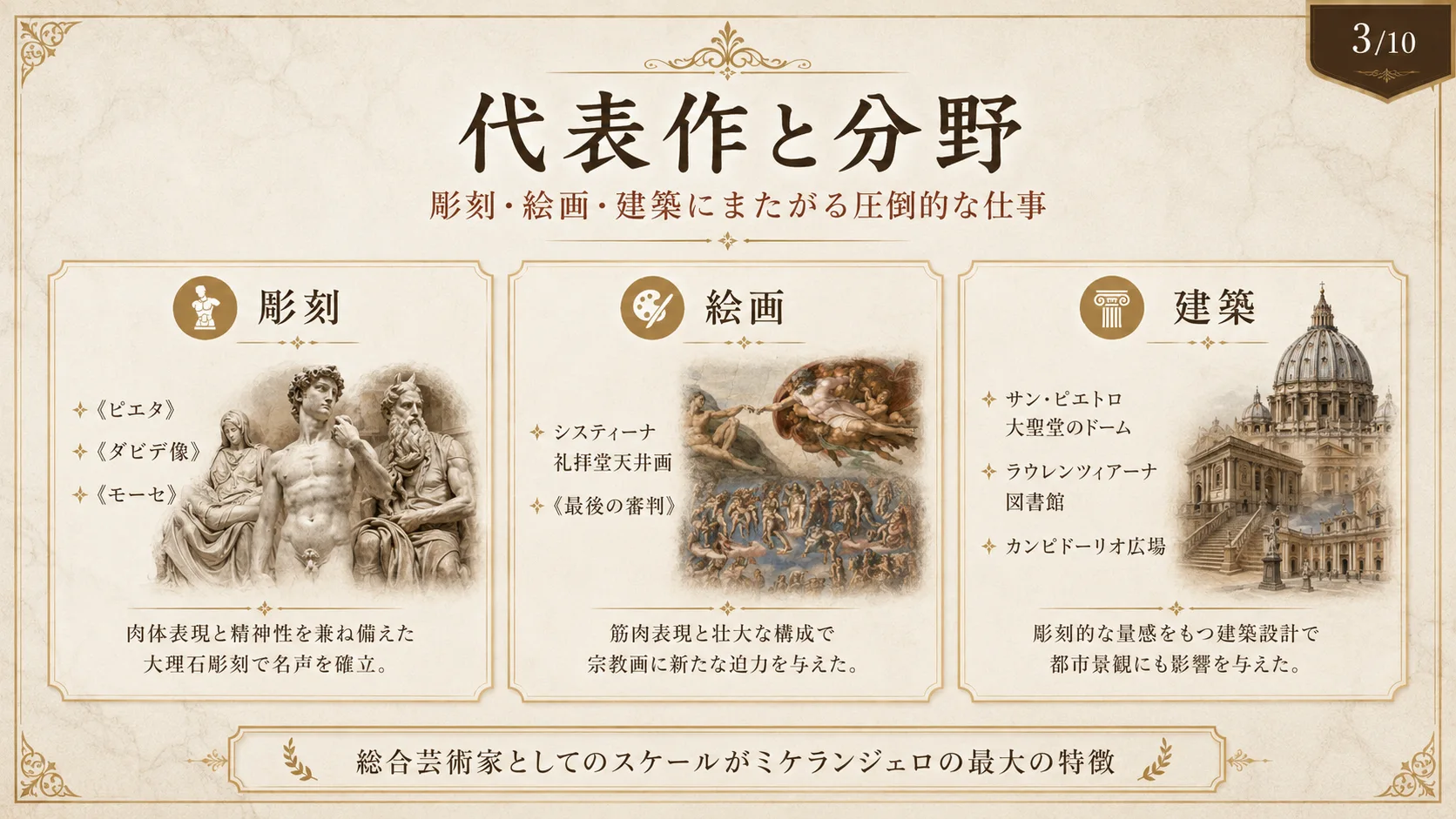 代表作と分野