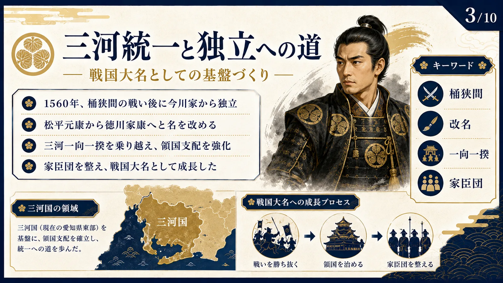 三河統一と独立への道