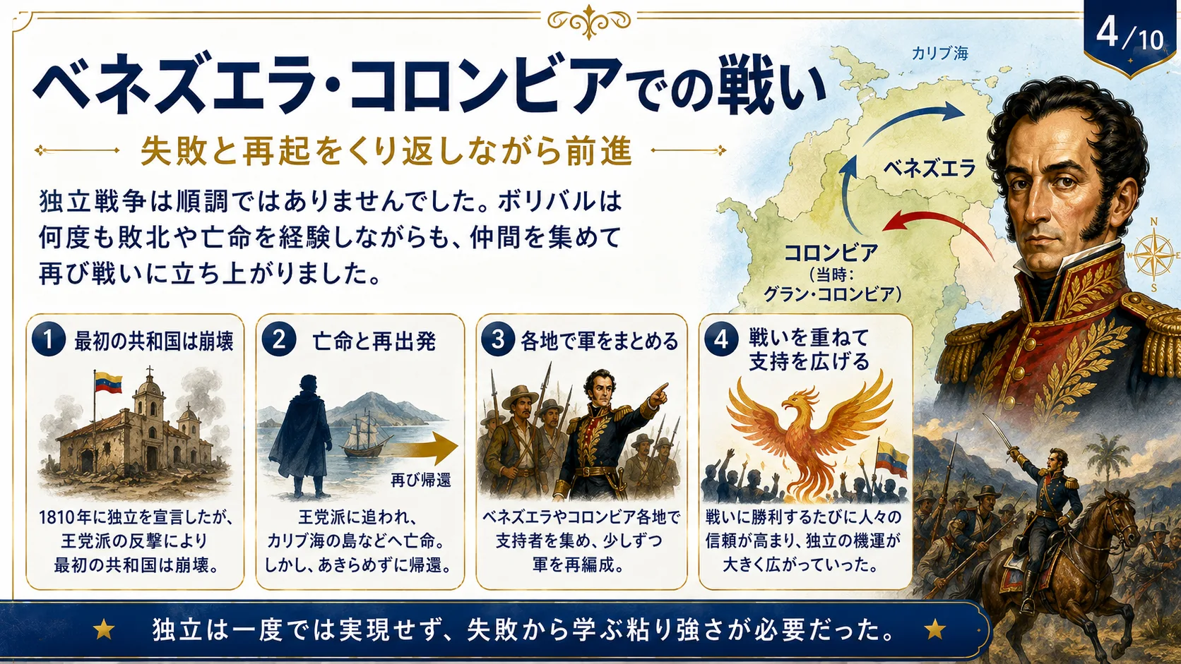 ベネズエラ・コロンビアでの戦い