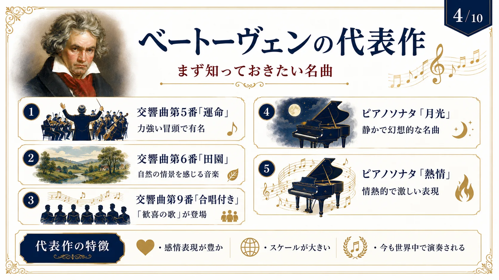 ベートーヴェンの代表作