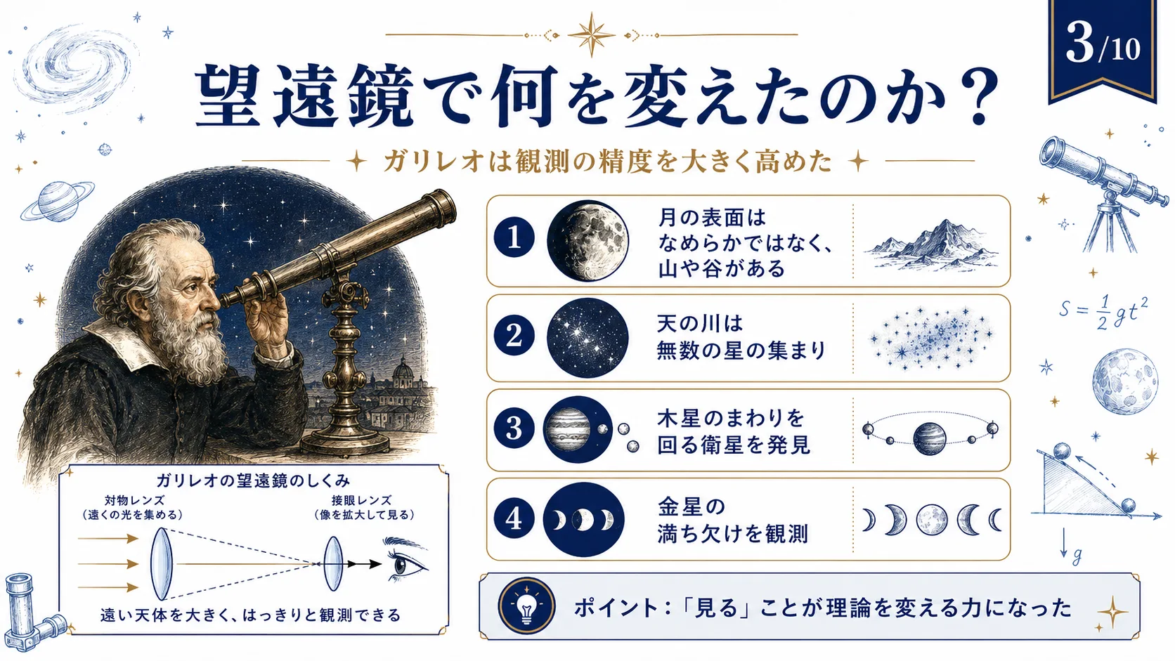 望遠鏡で何を変えたのか？