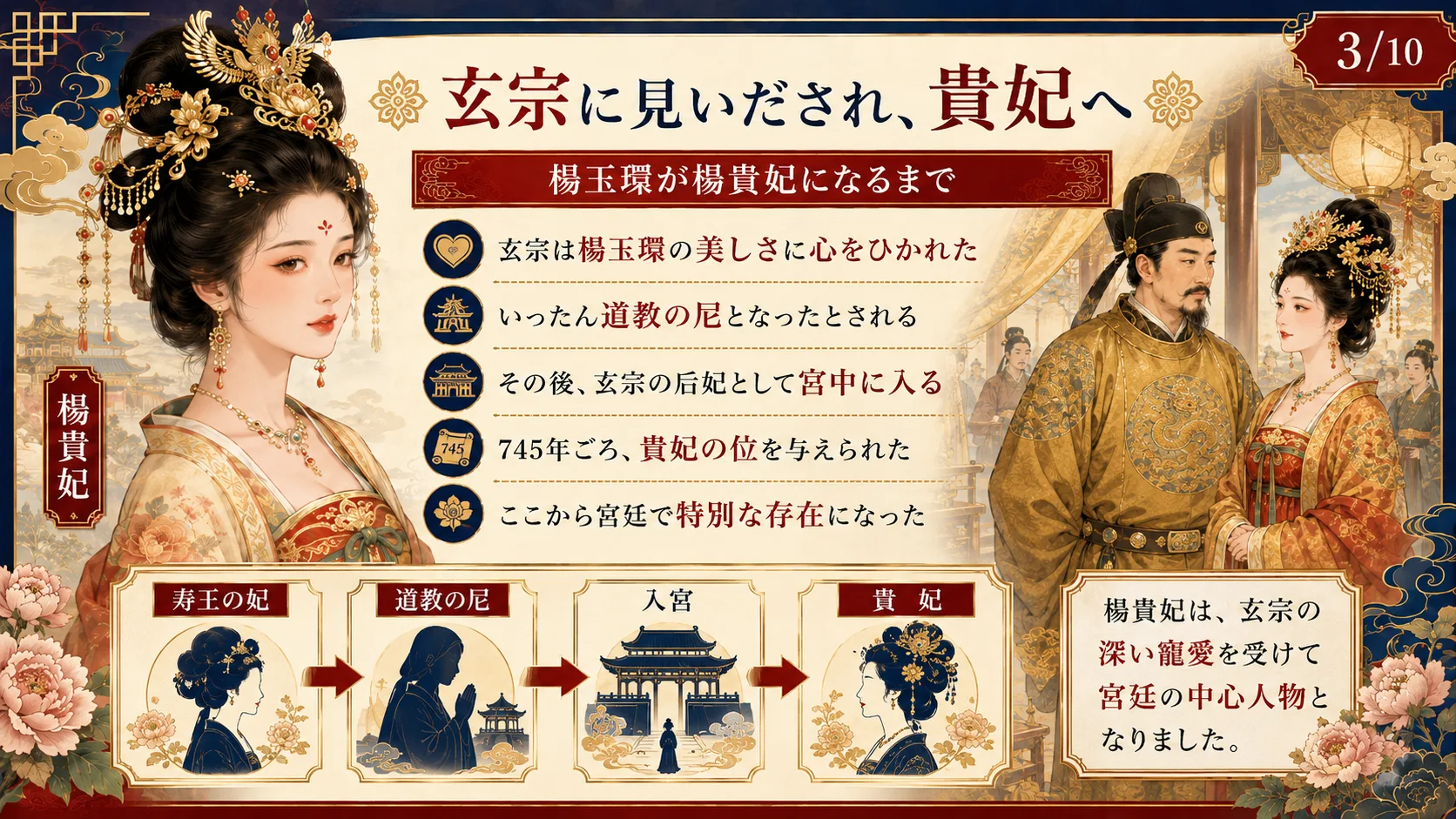 玄宗に見いだされ、貴妃へ