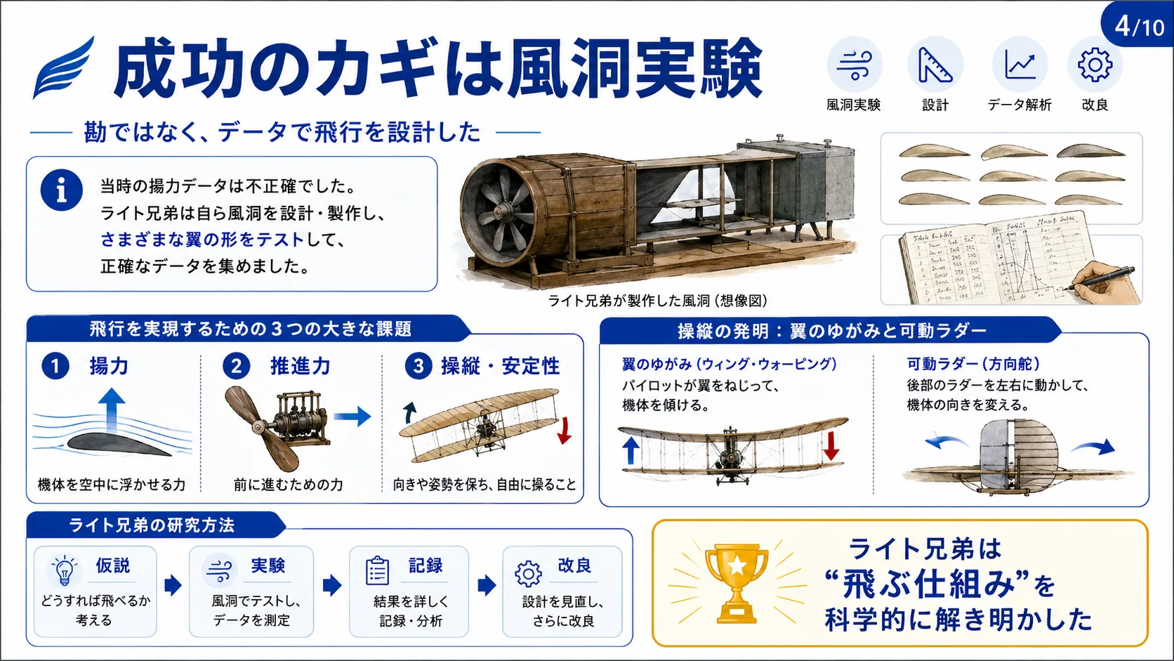 成功のカギは風洞実験