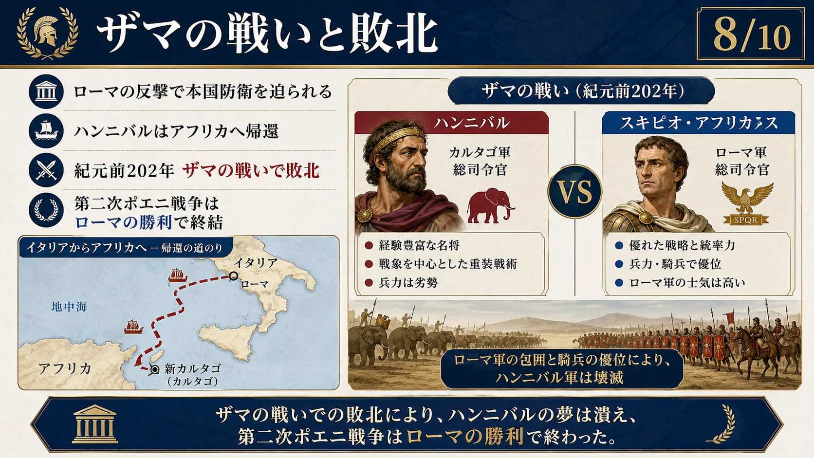 ザマの戦いと敗北