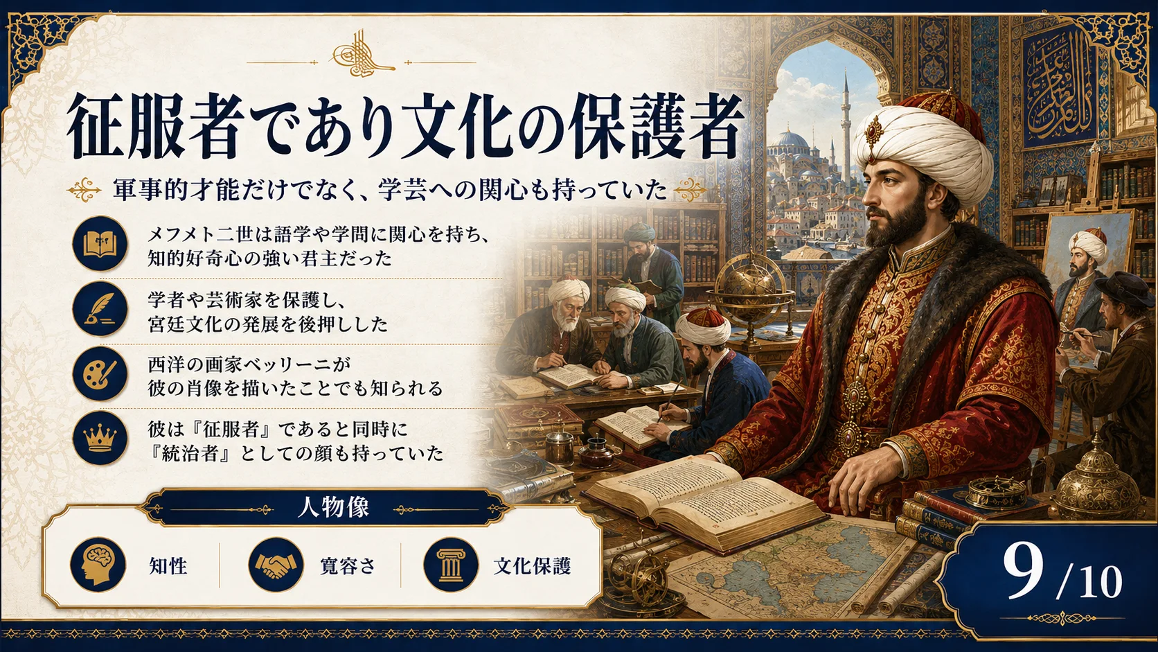征服者であり文化の保護者