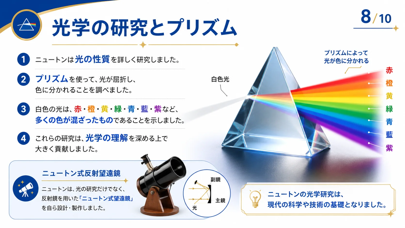 光学の研究とプリズム