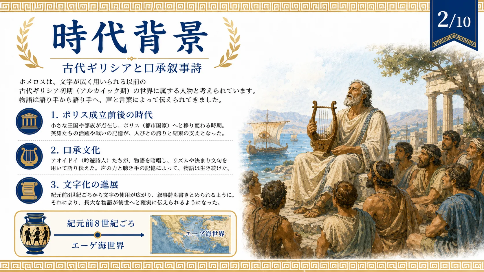 時代背景 — 古代ギリシアと口承叙事詩