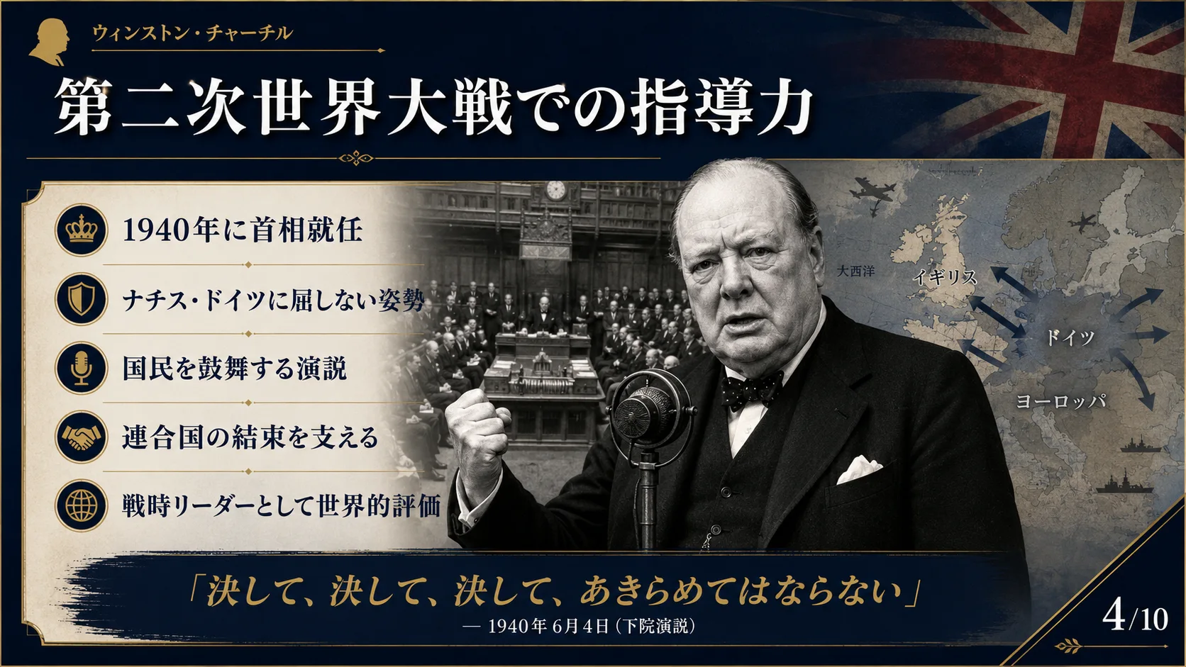 第二次世界大戦での指導力