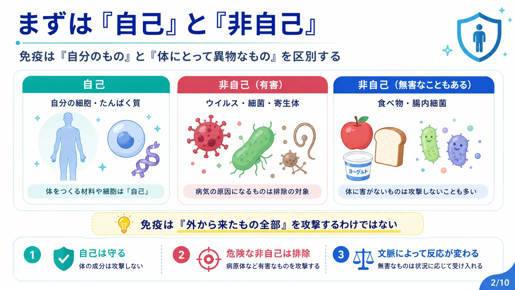 まずは『自己』と『非自己』