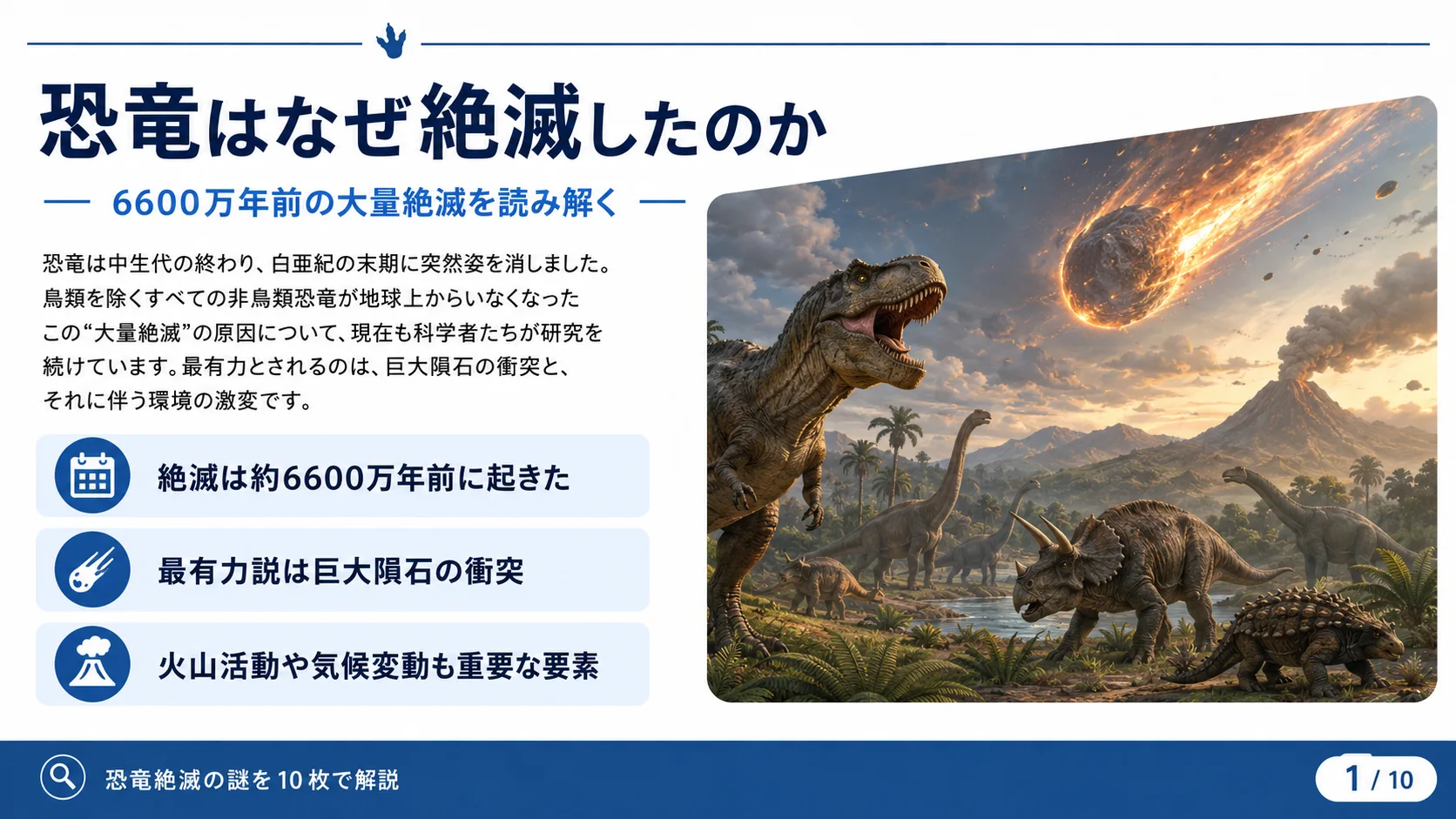 恐竜はなぜ絶滅したのか