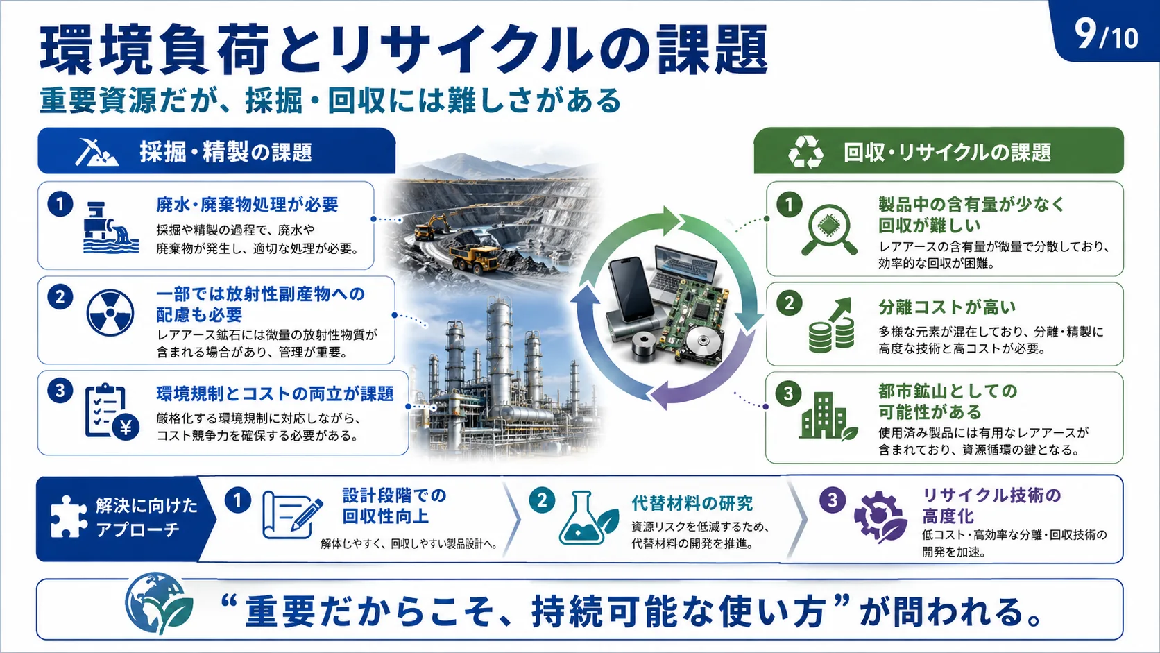 環境負荷とリサイクルの課題