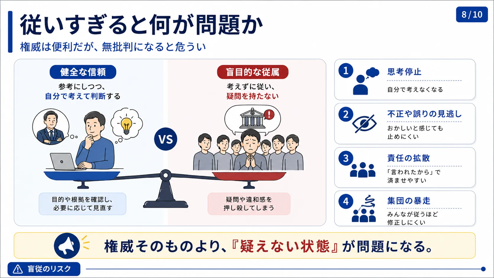 従いすぎると何が問題か