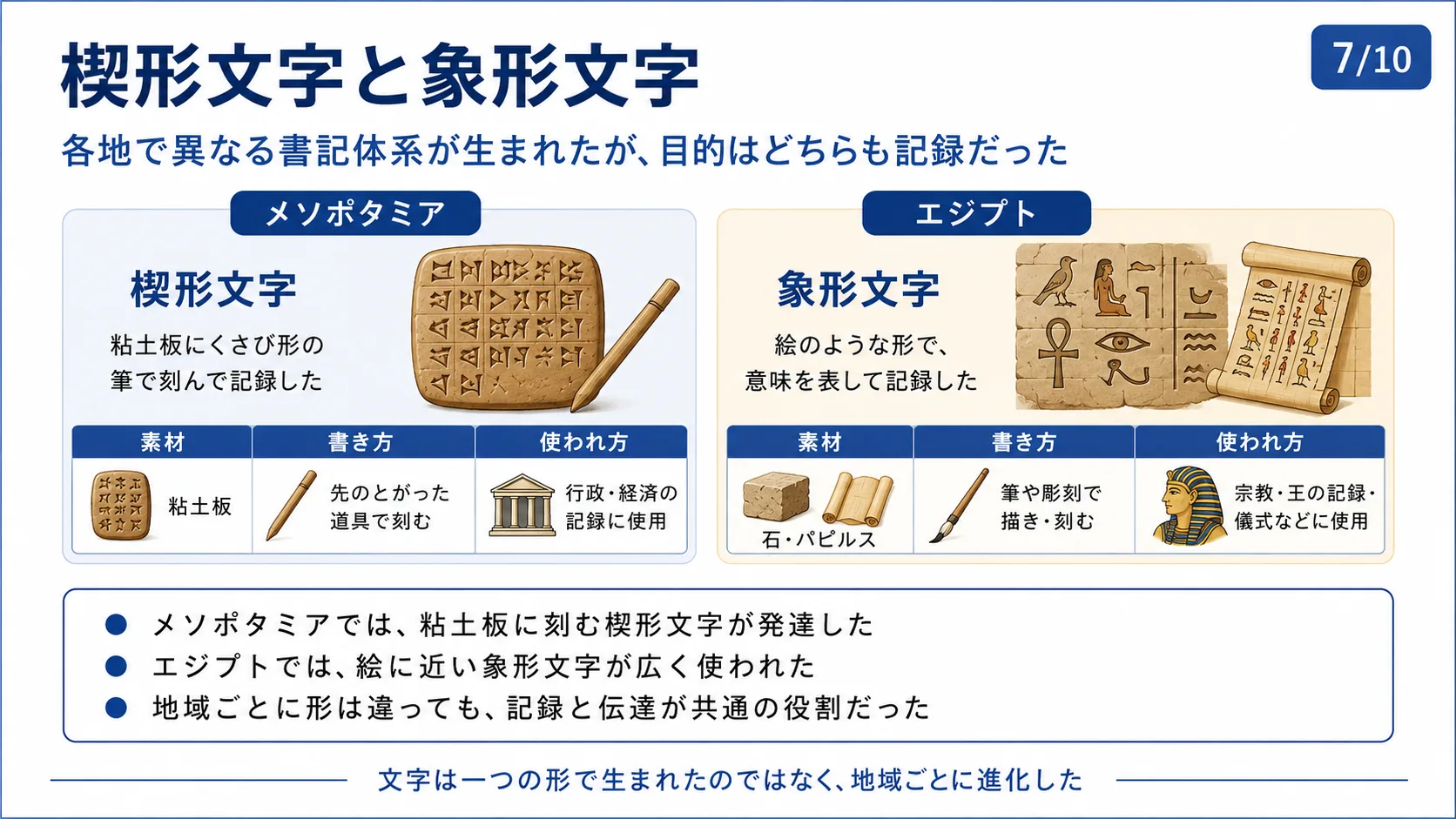 楔形文字と象形文字