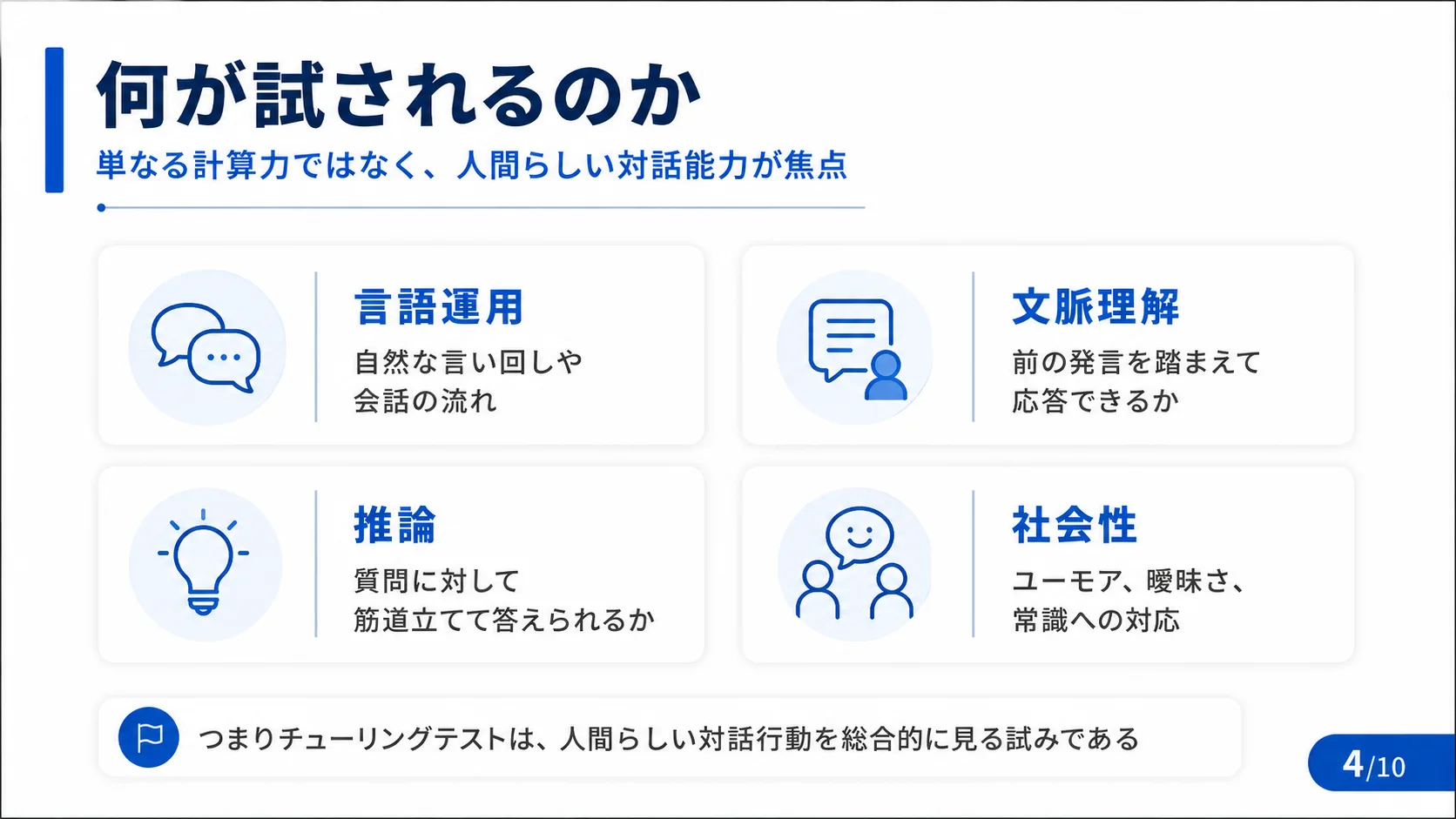 何が試されるのか