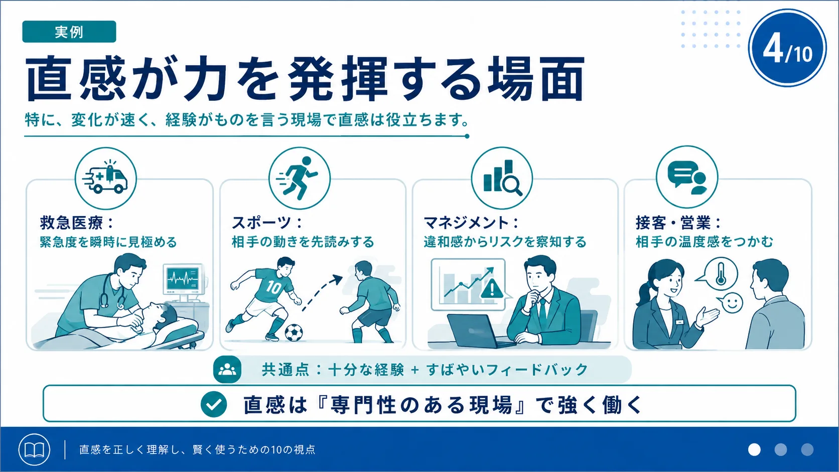 直感が力を発揮する場面