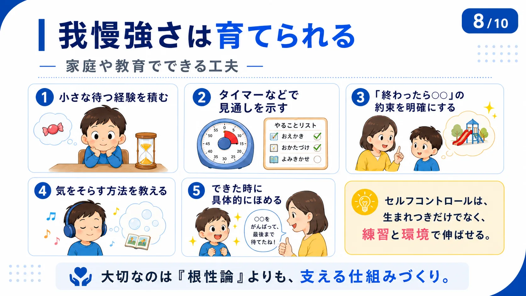 我慢強さは育てられる