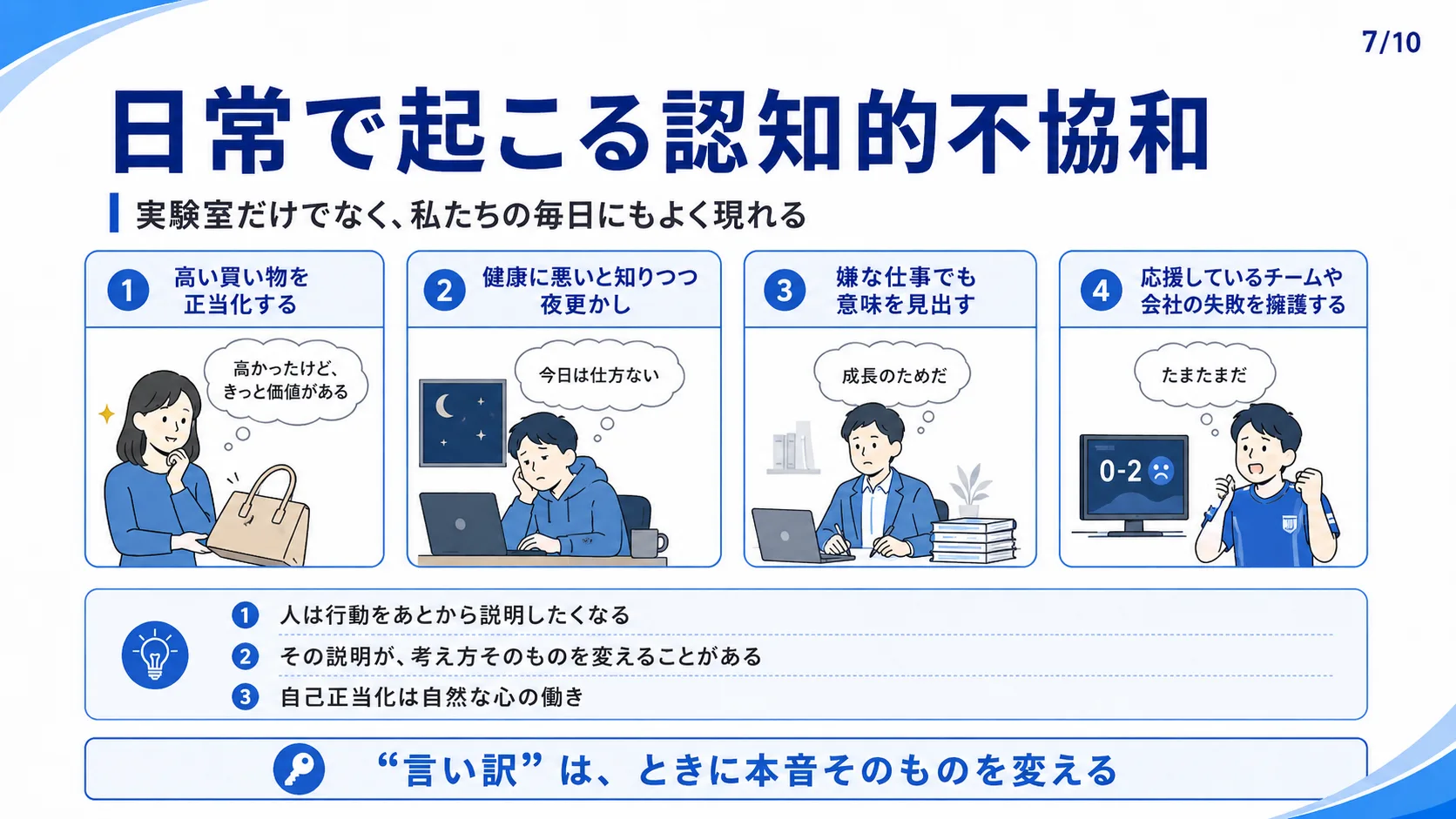 日常で起こる認知的不協和