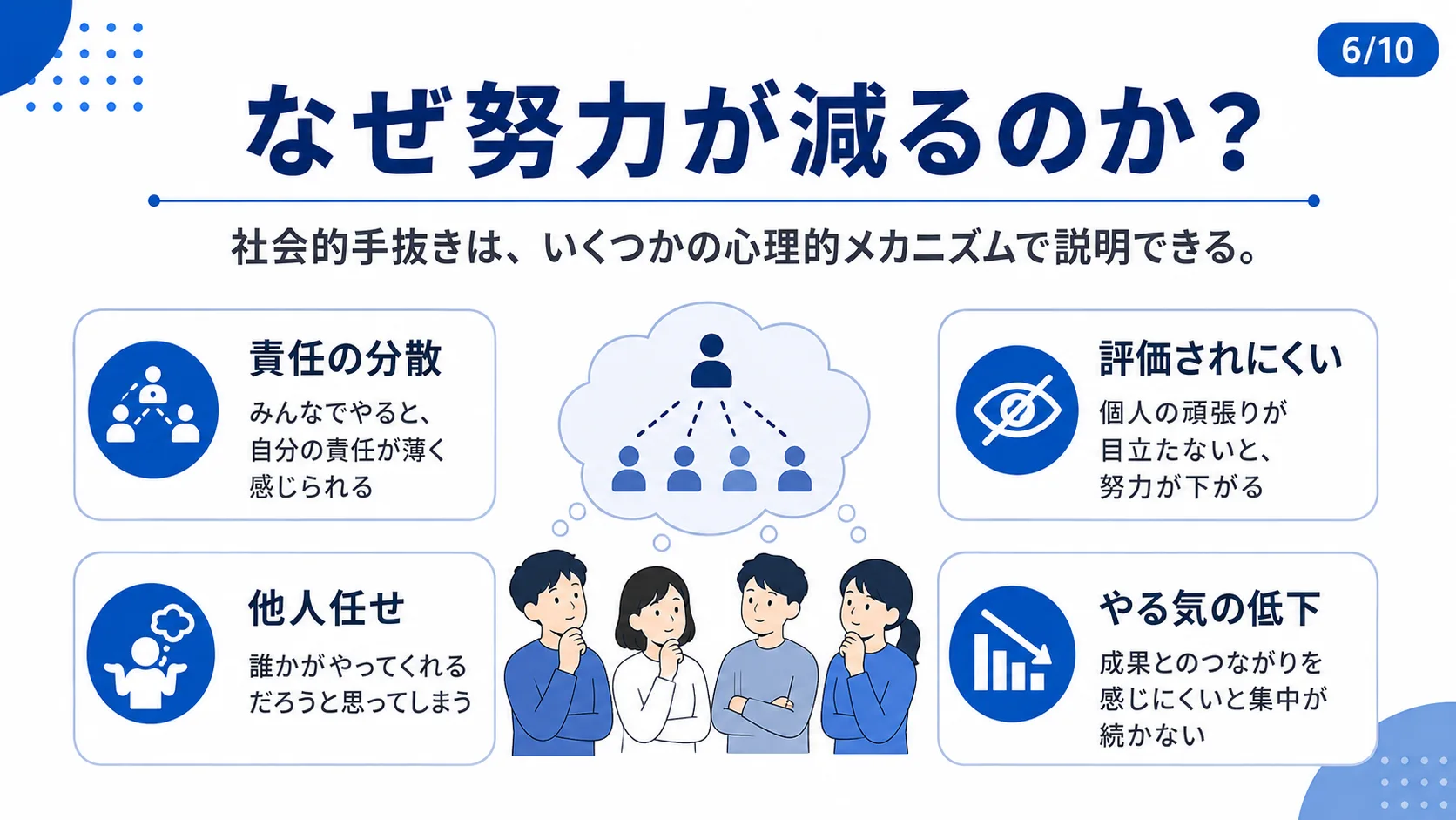 なぜ努力が減るのか？