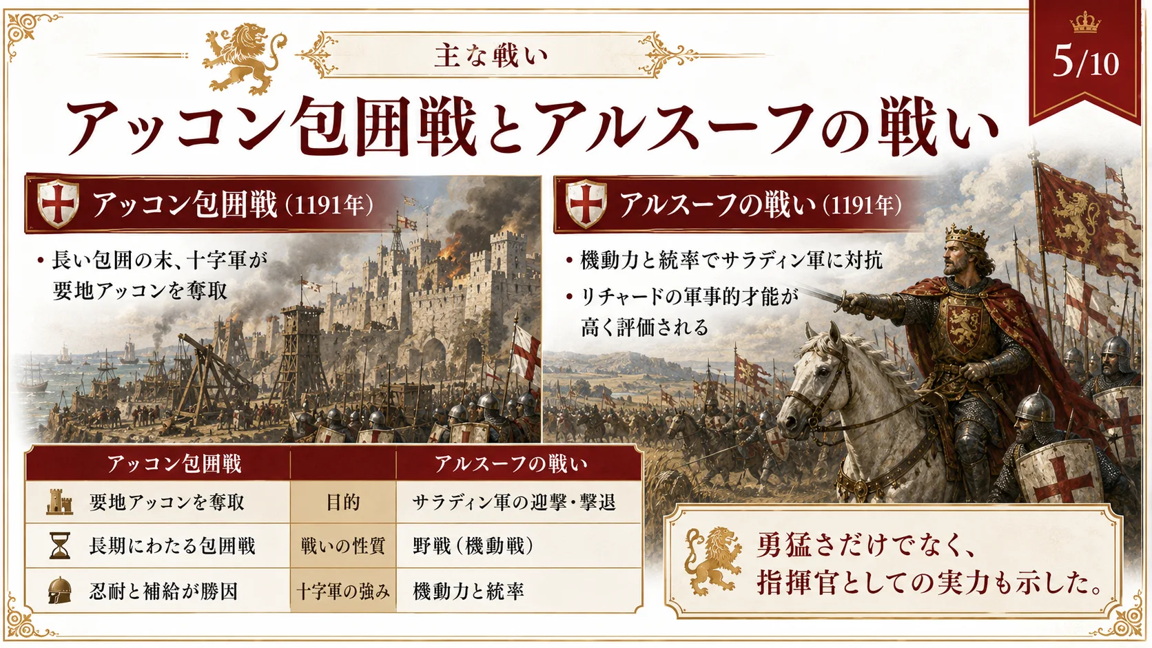 アッコン包囲戦とアルスーフの戦い