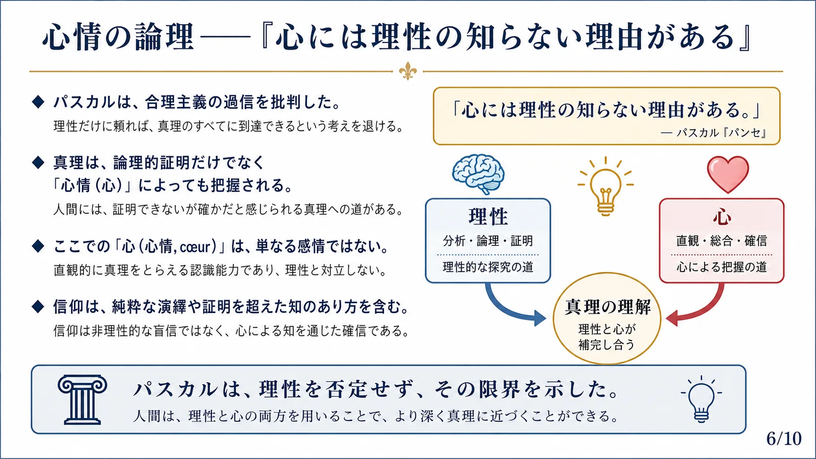 心情の論理 ——「心には理性の知らない理由がある」