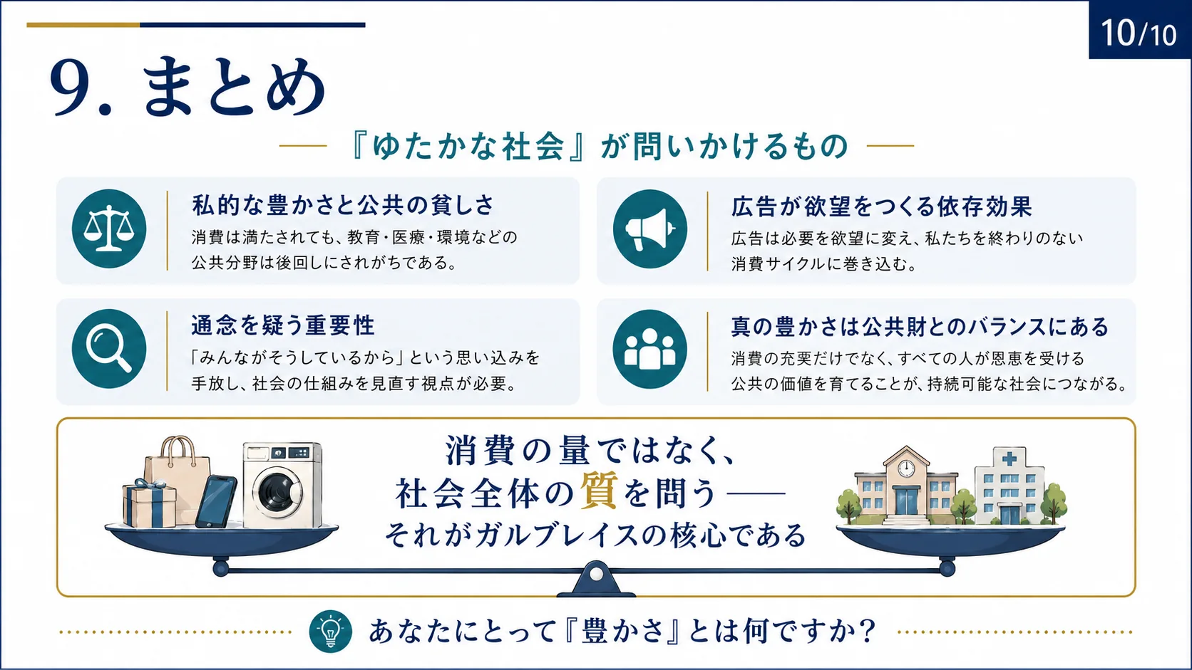 まとめ—「ゆたかな社会」が問いかけるもの