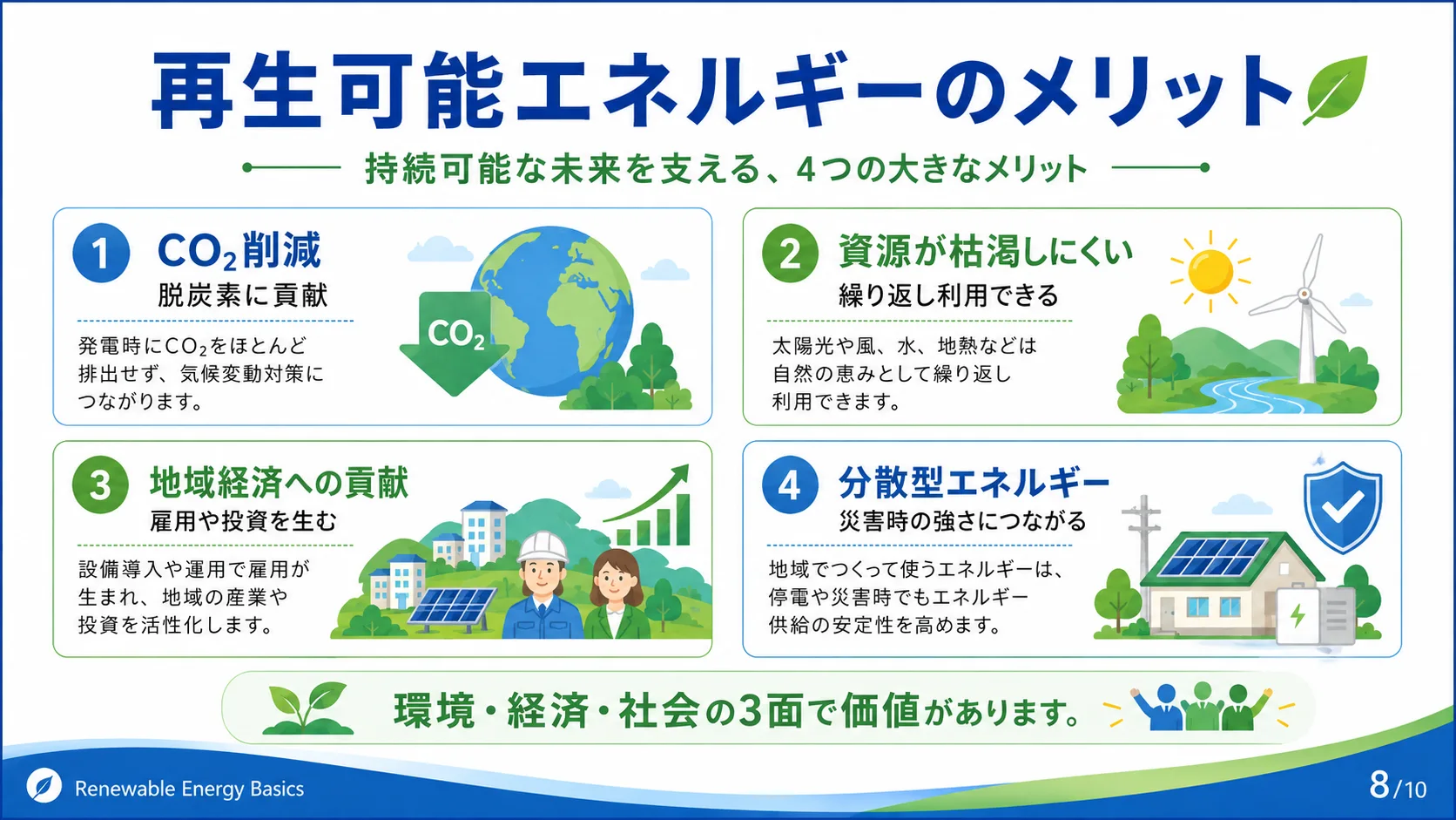 再生可能エネルギーのメリット