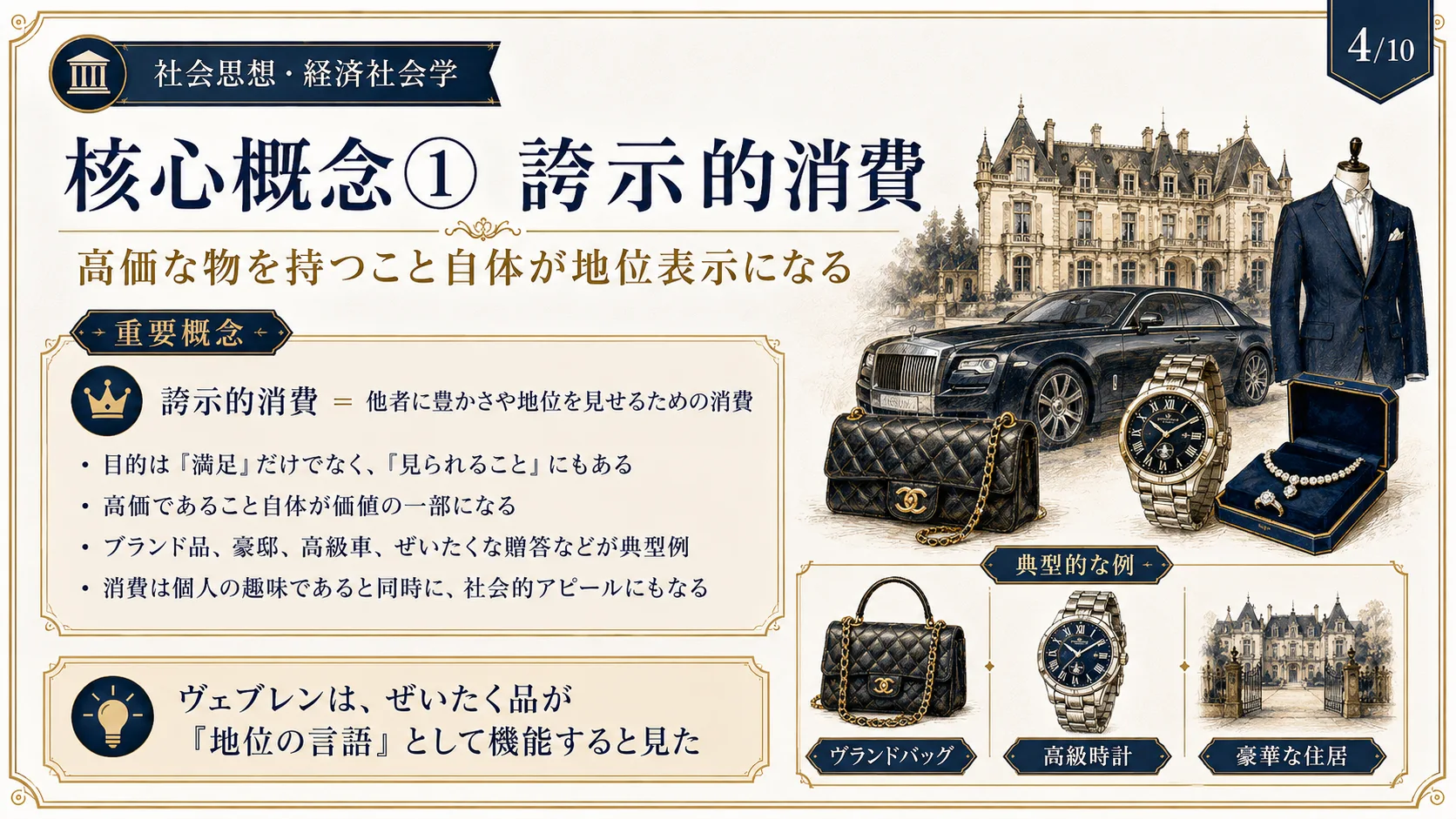 核心概念① 誇示的消費